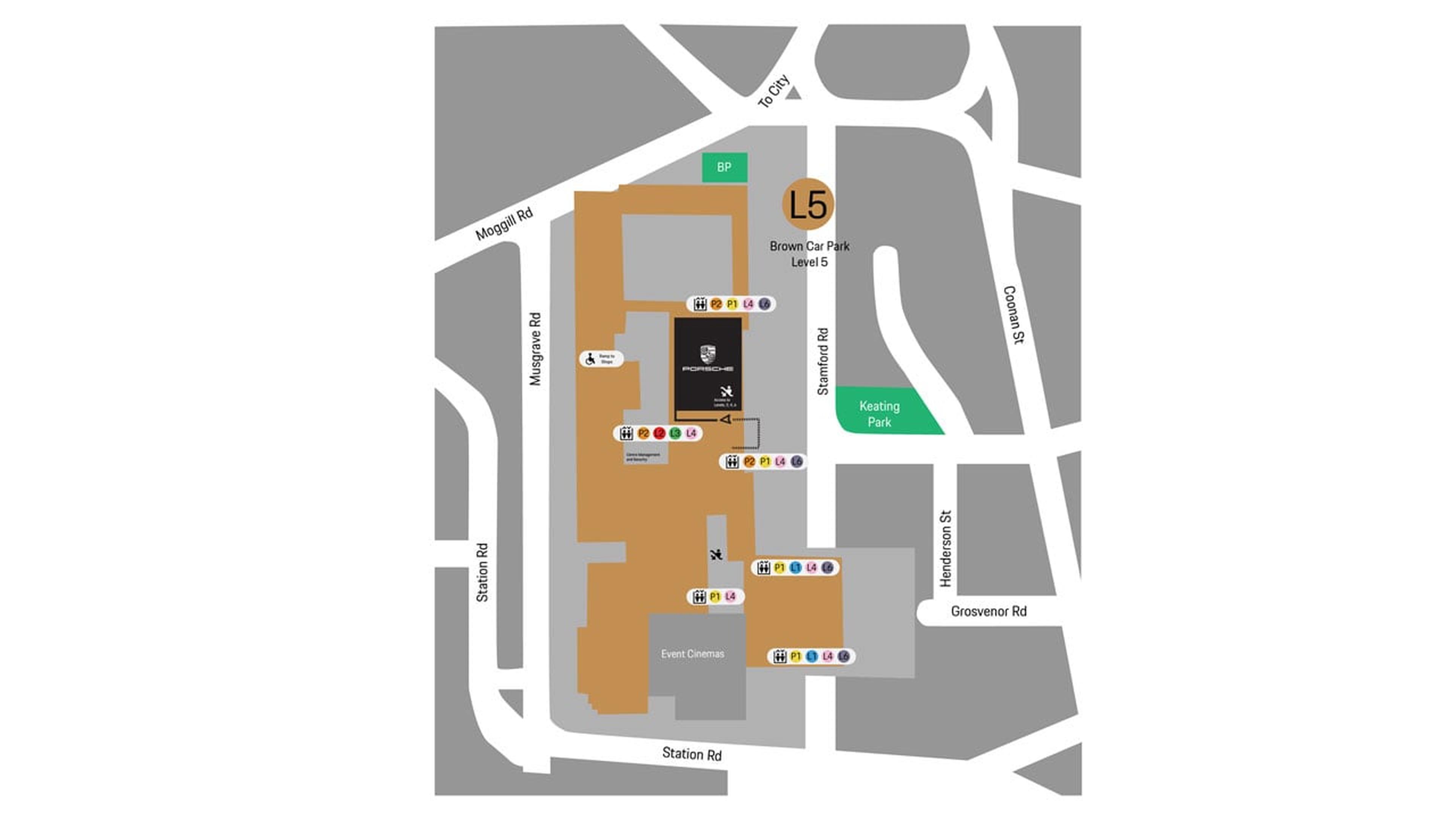 Porsche Studio Brisbane Map