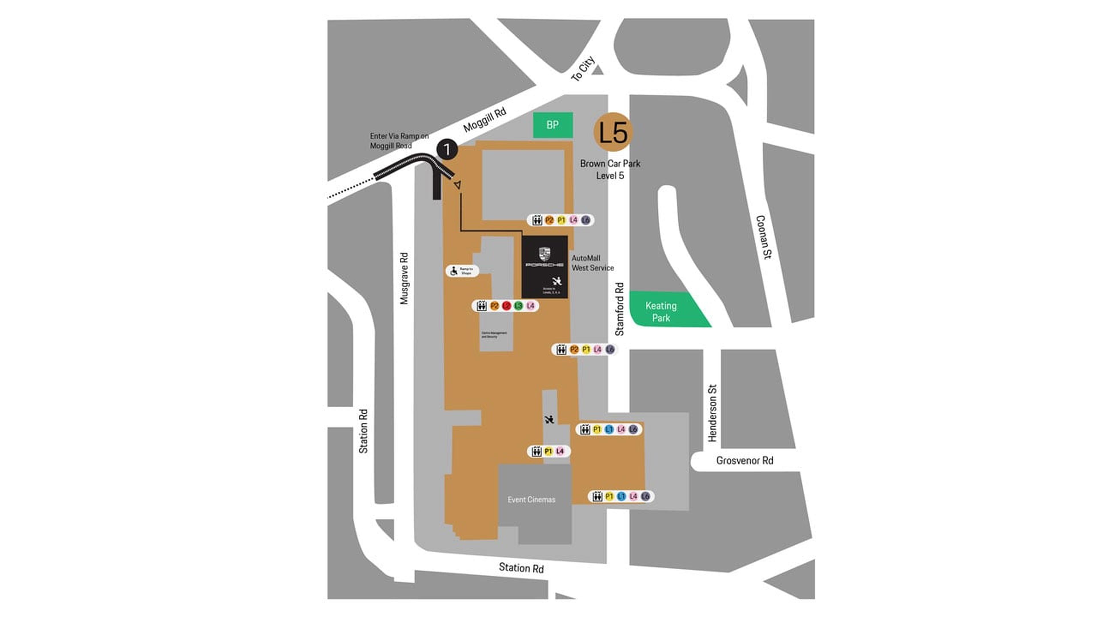 Porsche Studio Brisbane Map