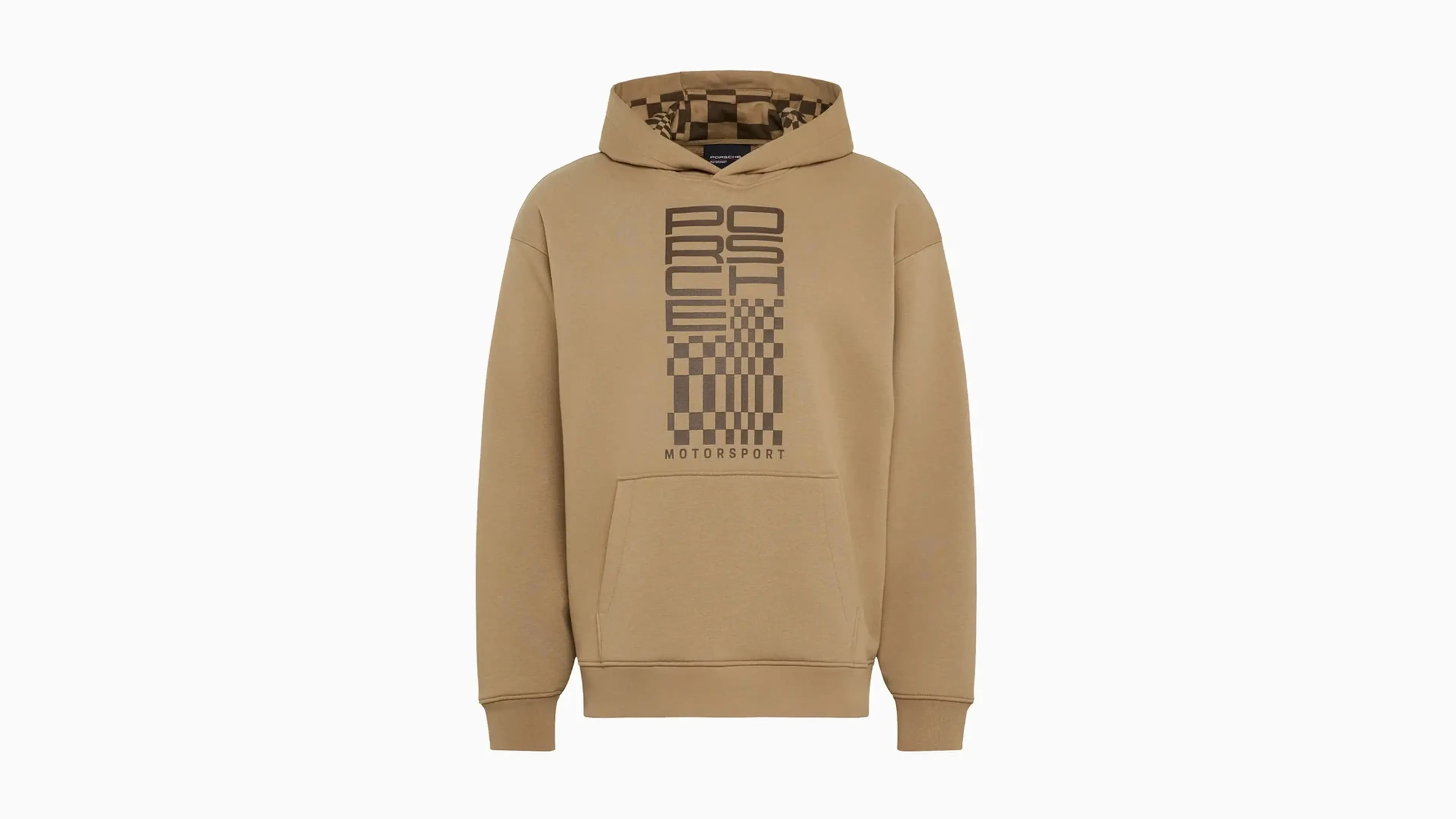 Beige unisex Porsche Motorsport Fanwear hoodie