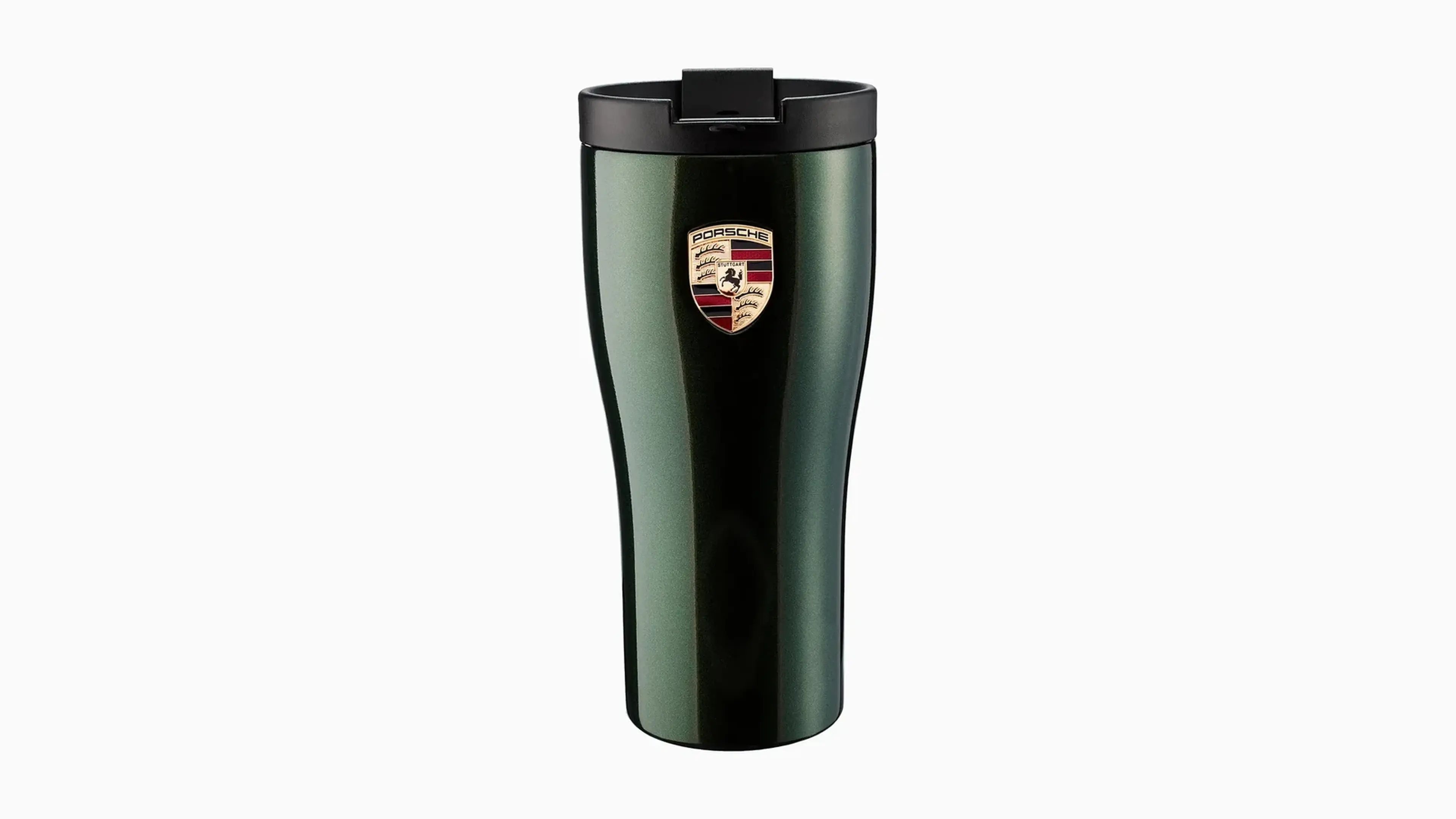 Porsche thermal travel cup in Oak Green Metallic