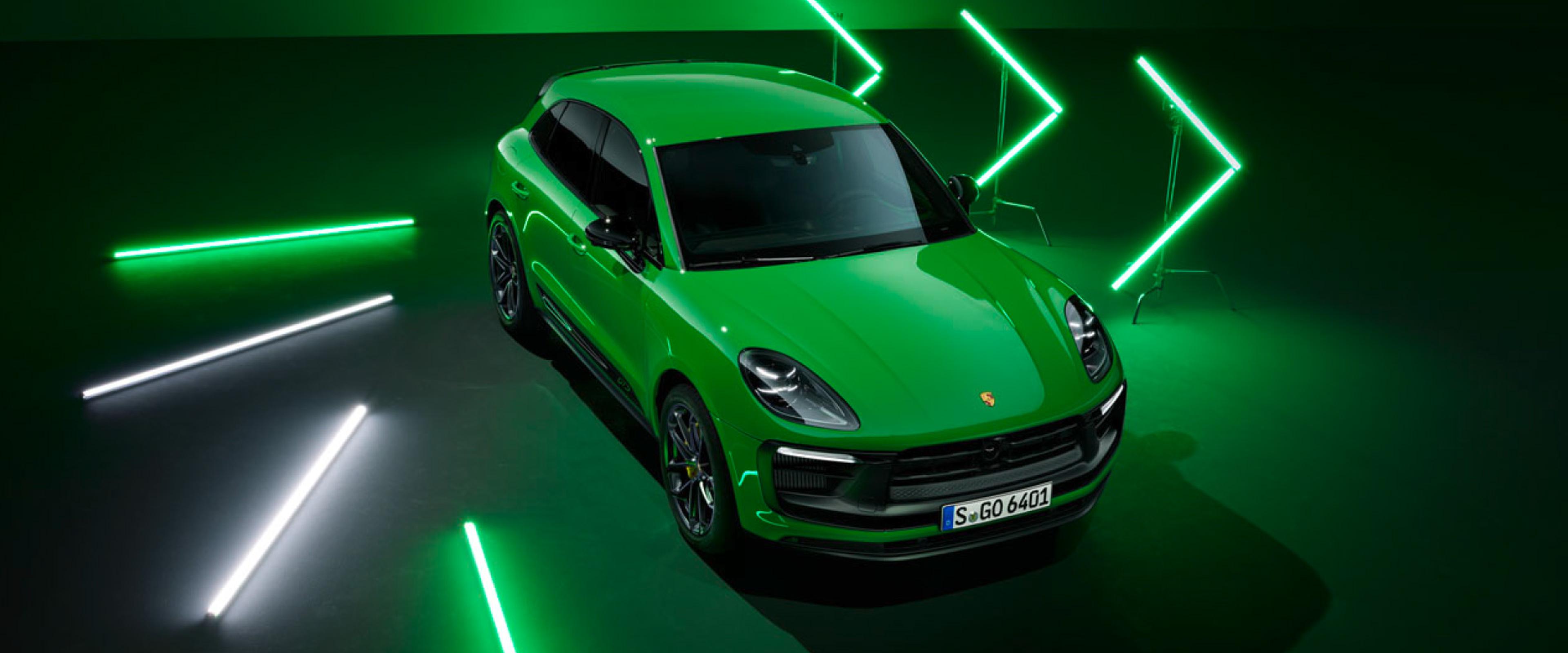 green 2022 porsche macan