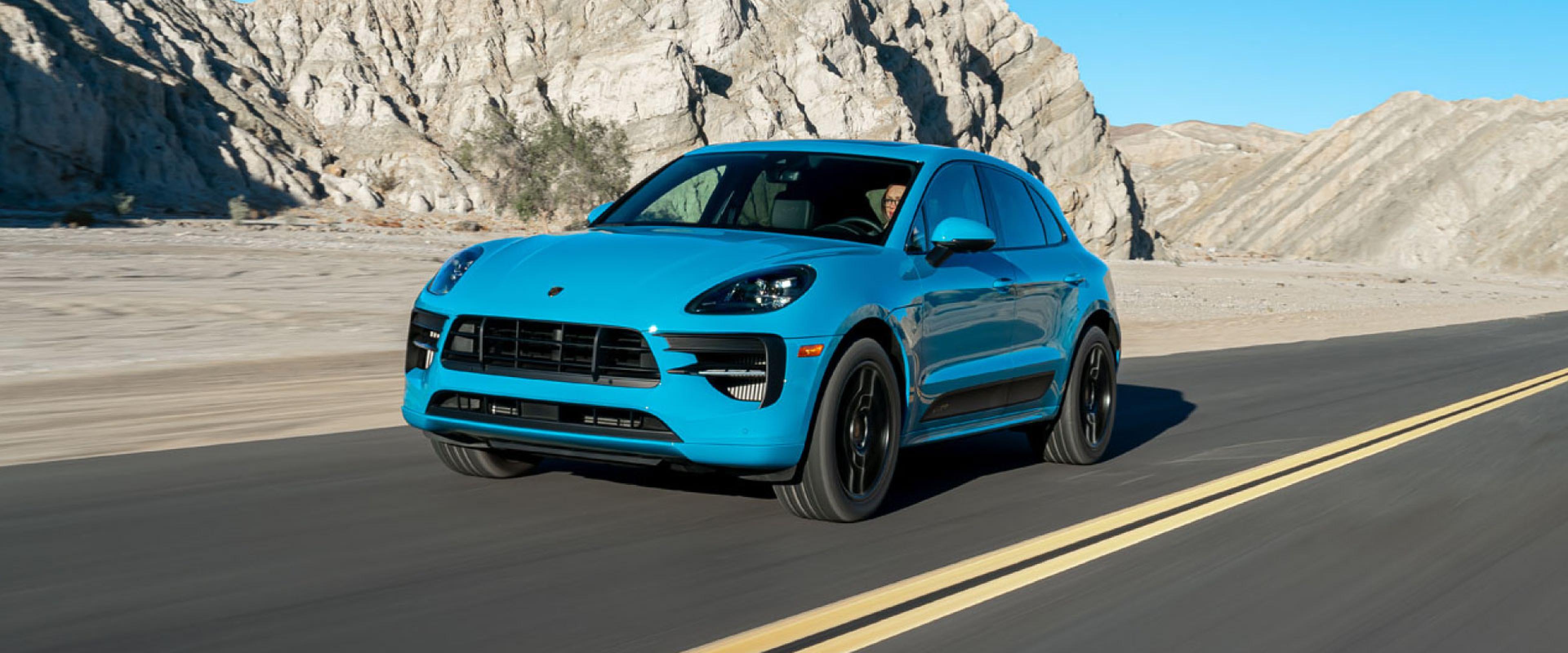 blue 2021 porsche macan gts