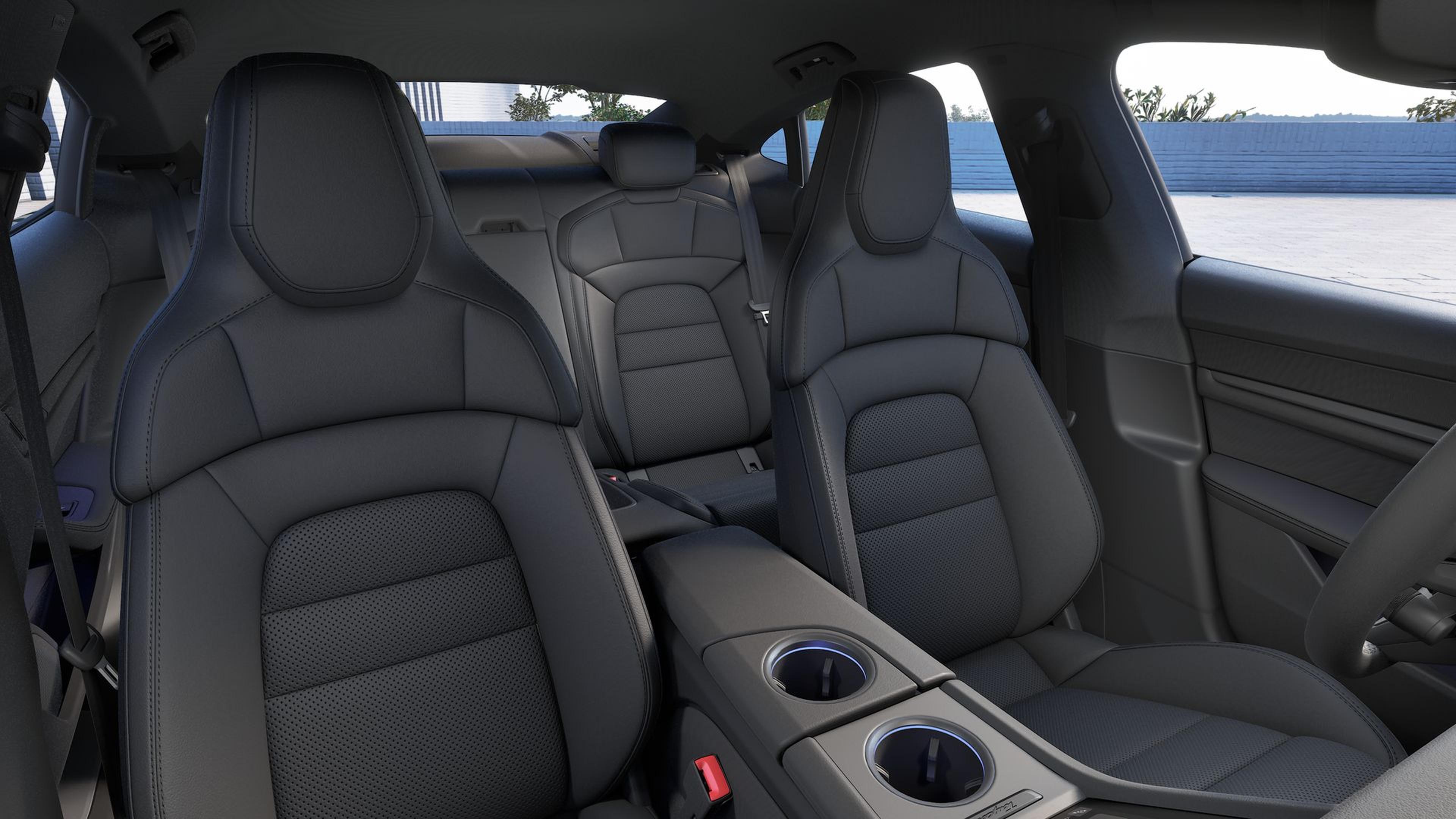 2027 Taycan interior view from front to back