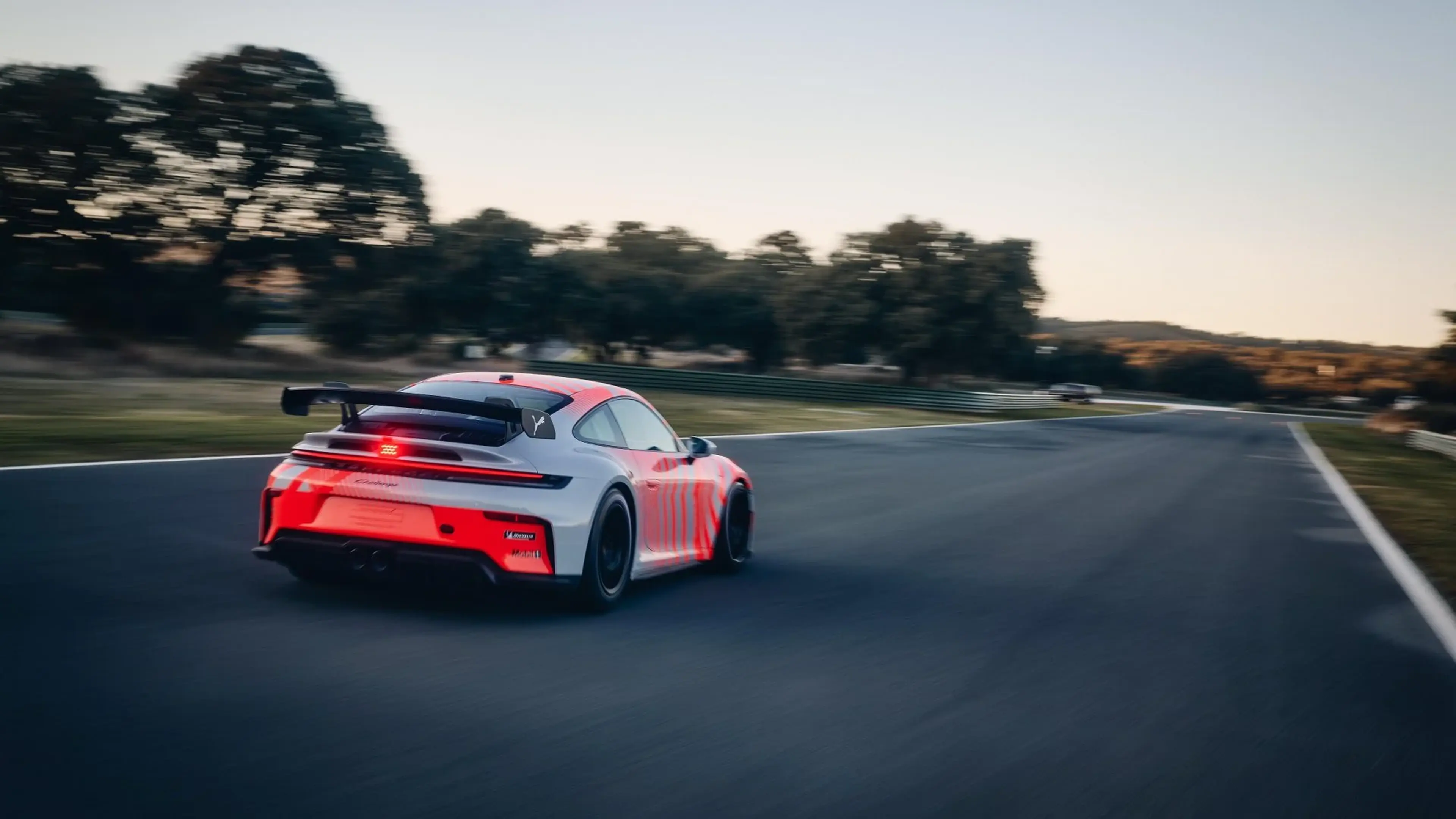 Porsche 911 GT3 Cup race car on the circuit
