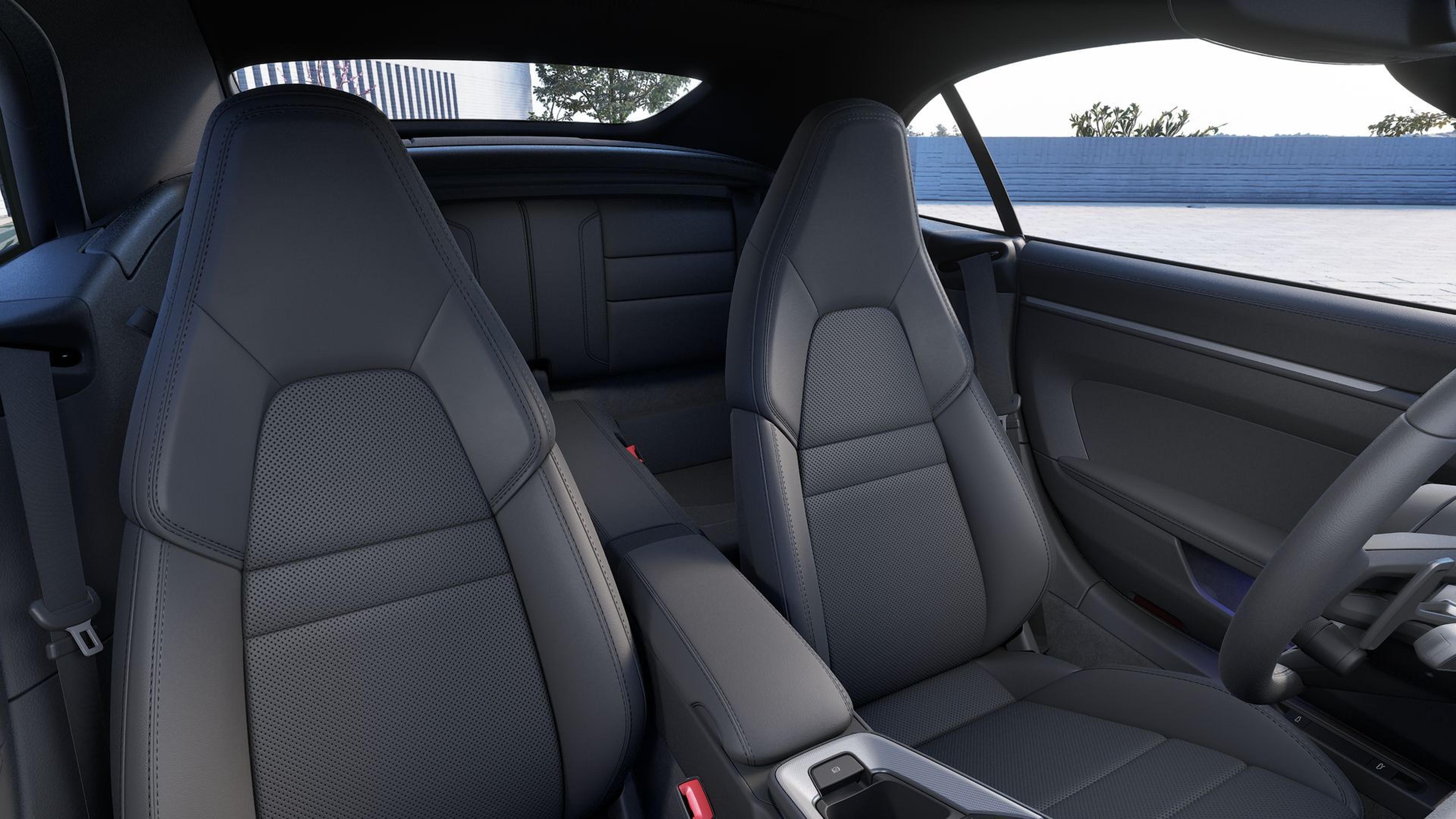 interior front to back view of a 2027 911 carrera cabriolet