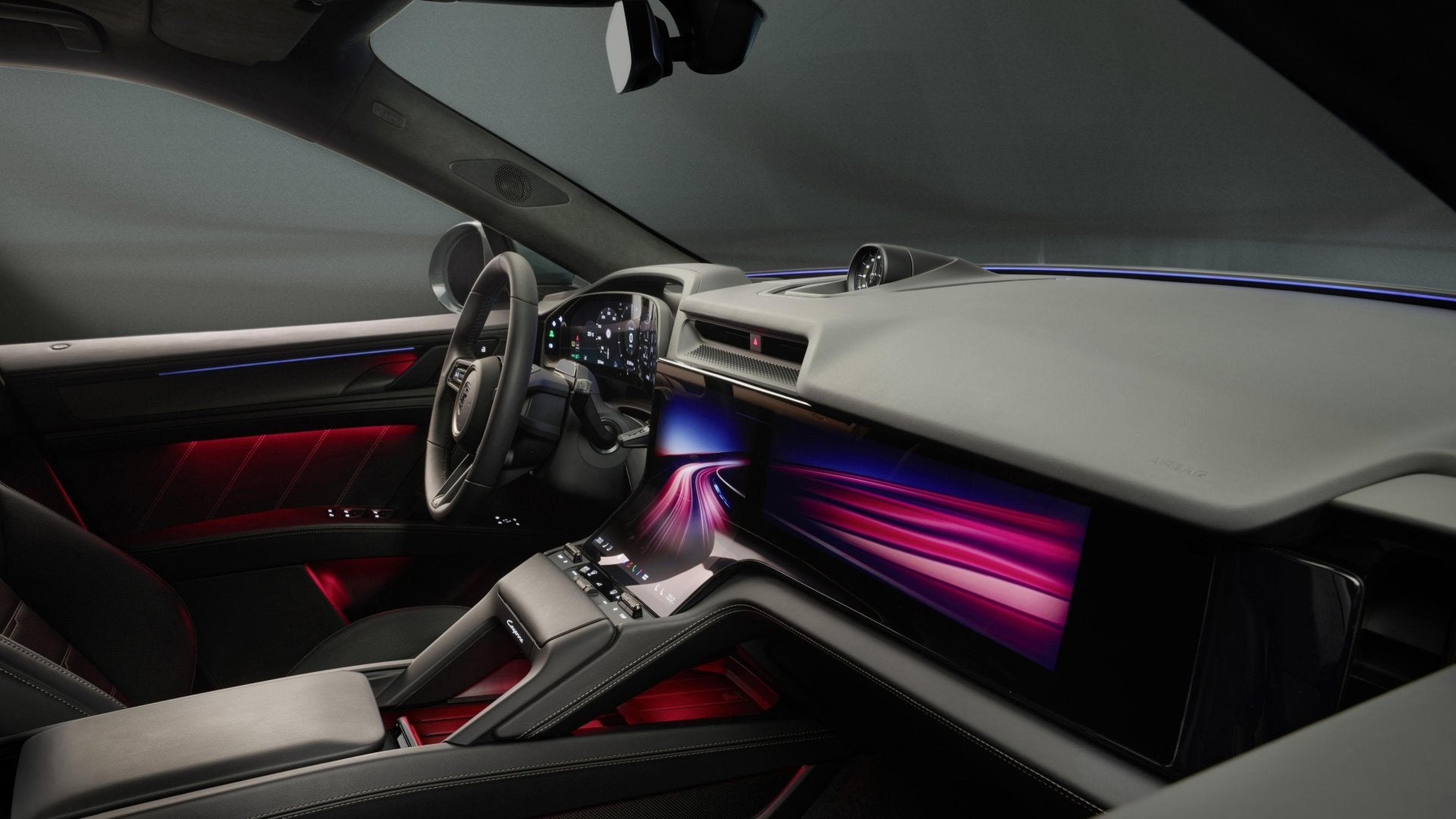 2026 Porsche Cayenne Electric interior with ambient lighting