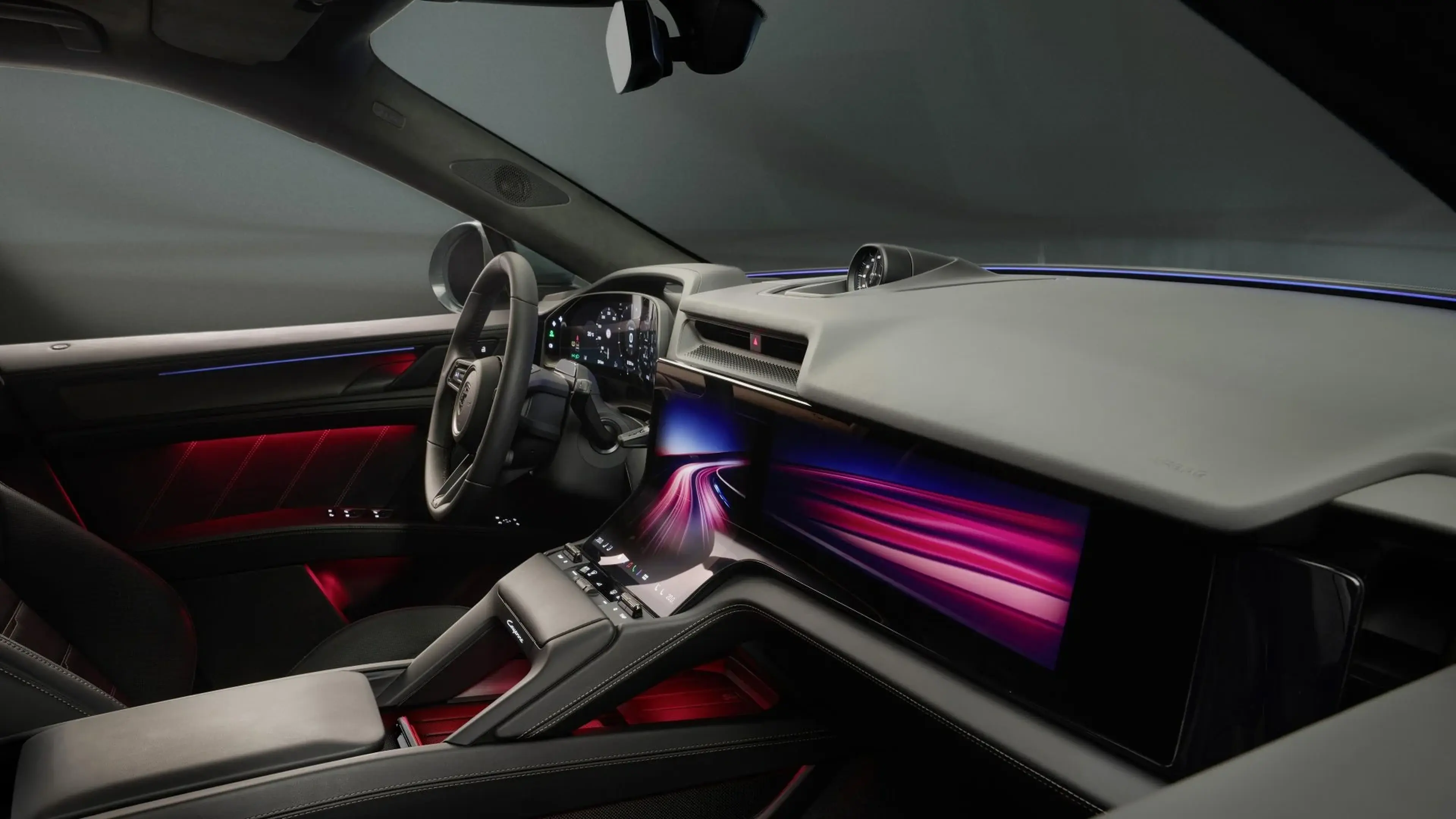 2026 Porsche Cayenne Electric interior with ambient lighting
