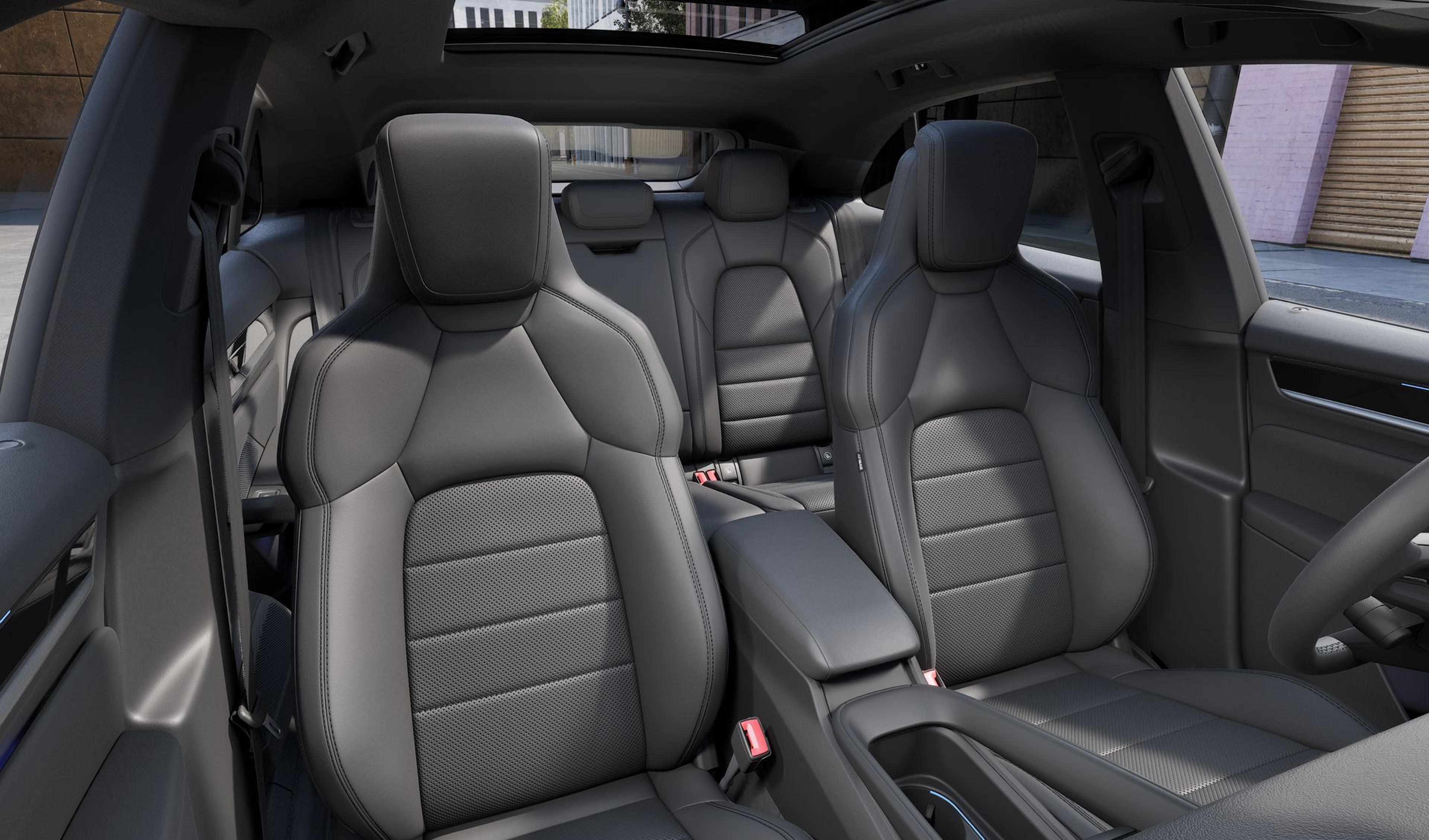 interior from front to back of the 2027 porsche macan electric