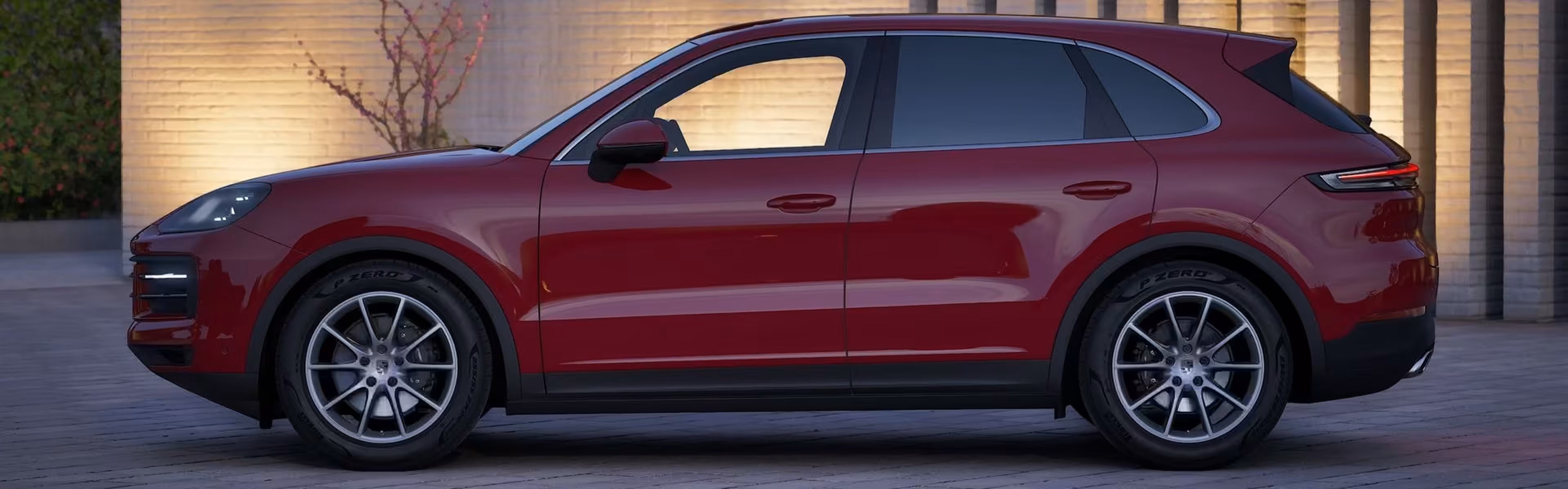 2027 Porsche Cayenne In Carmine Red Banner