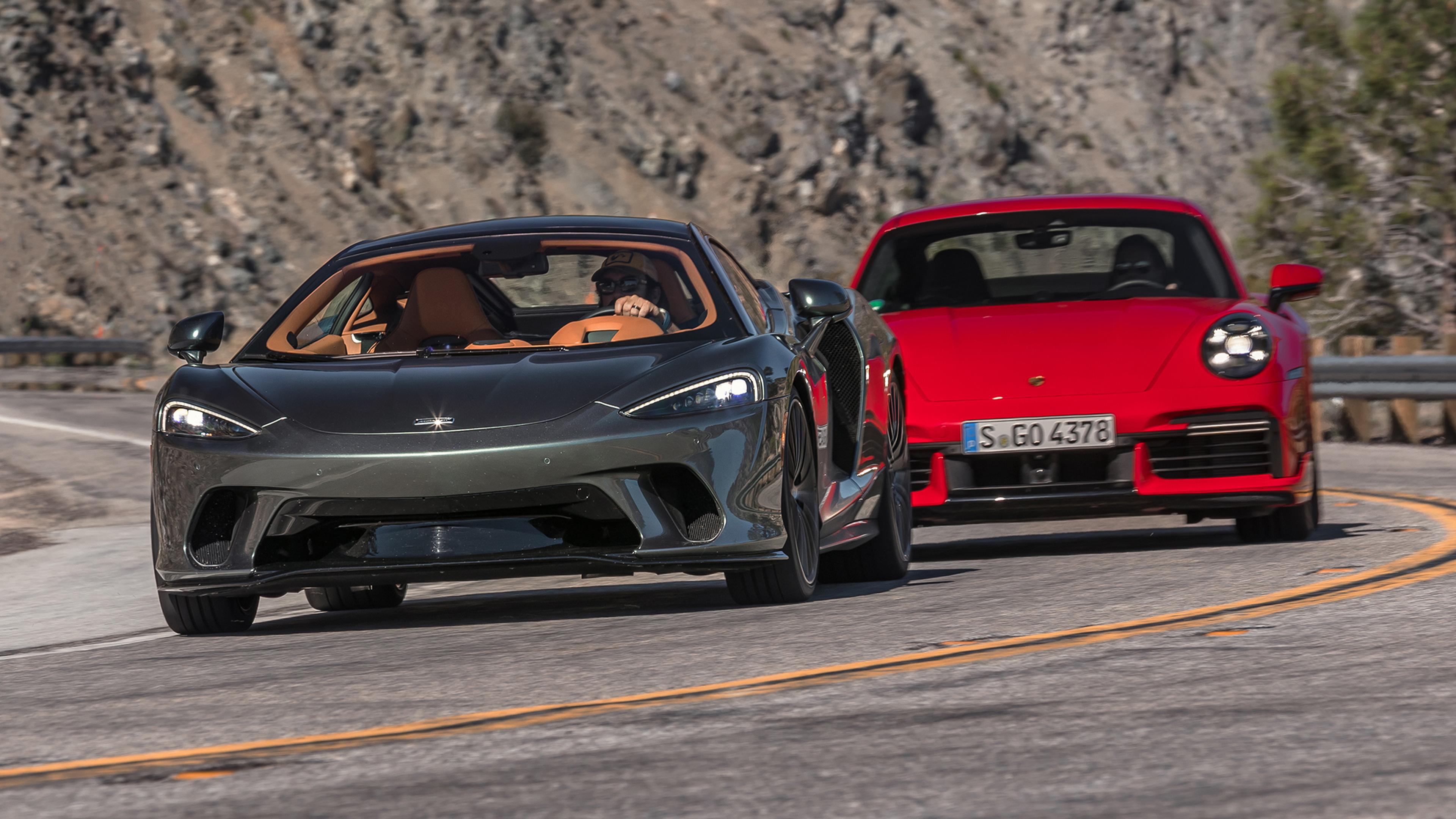 2021 Porsche 911 Turbo S Coupe vs 2020 McLaren GT 3