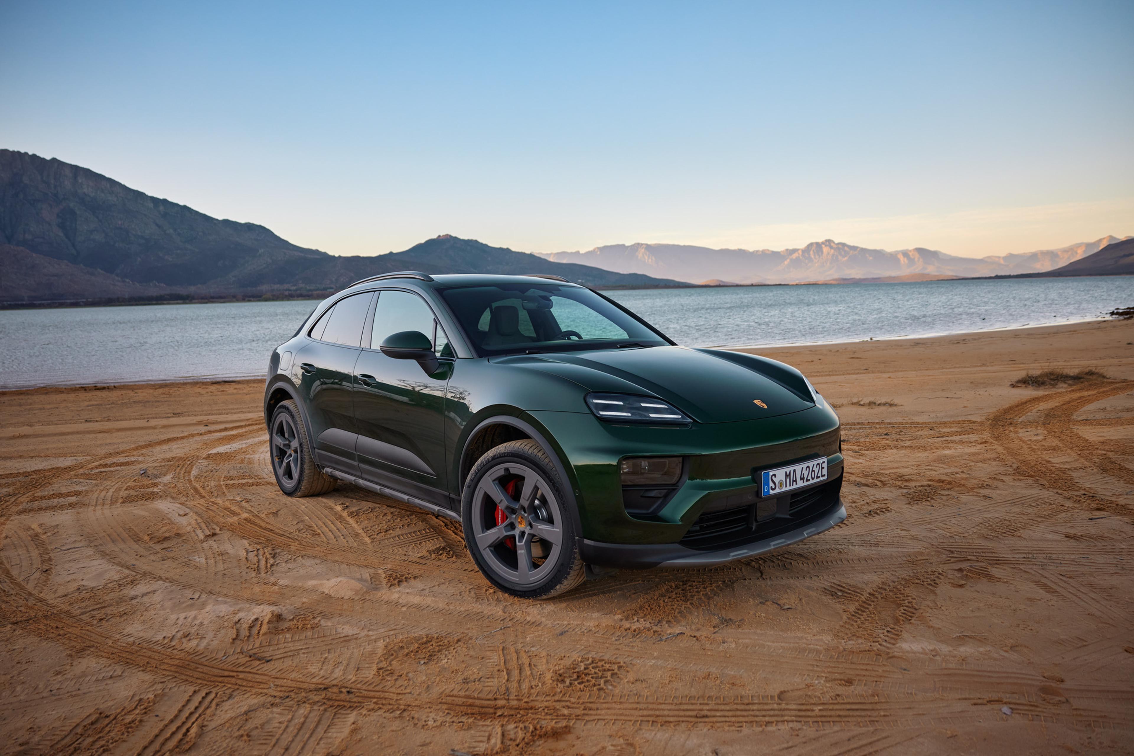 Macan 4S with Offroad Design Package on sandy shoreline