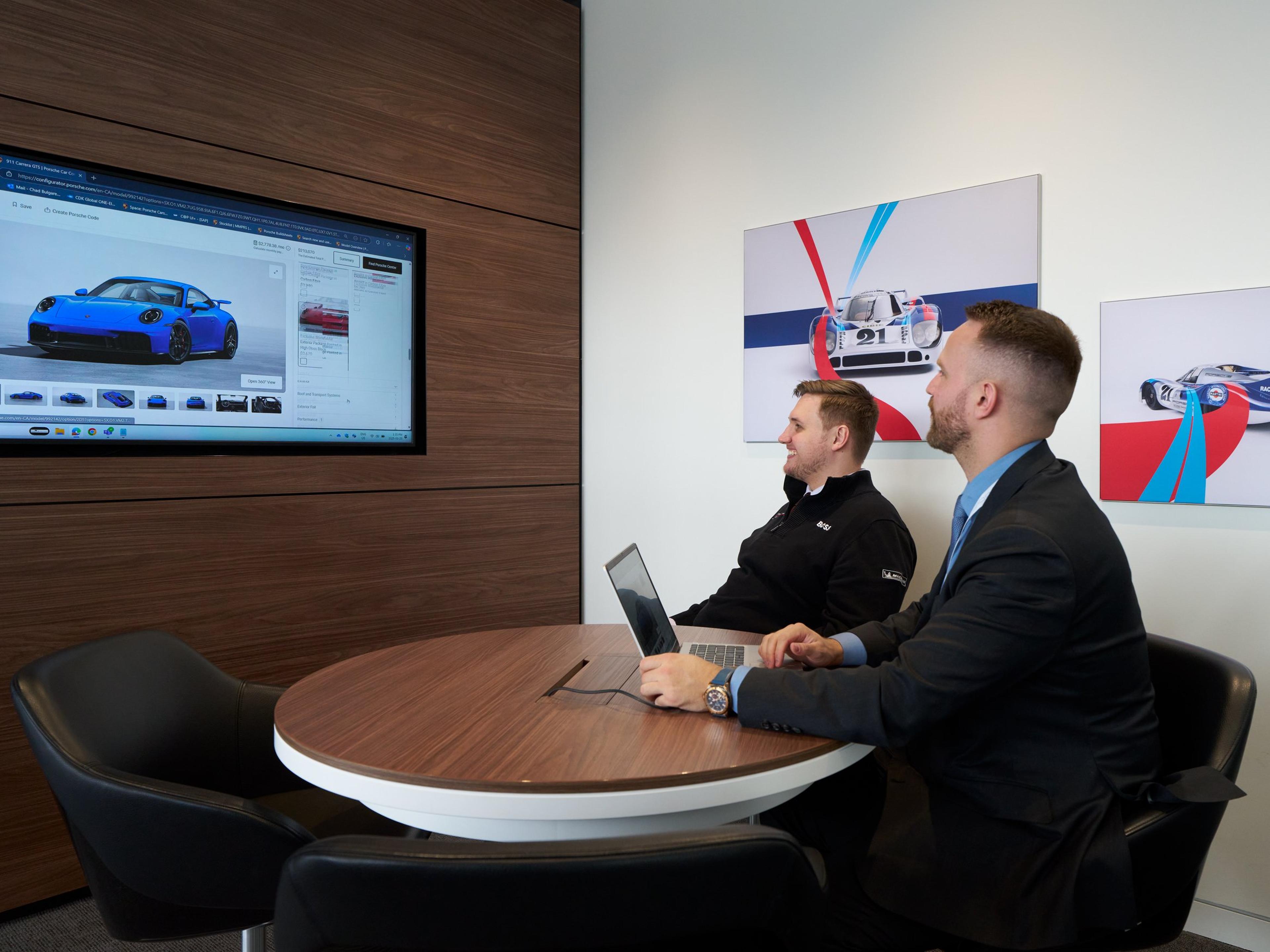 Porsche Experience Centre Consulatation area