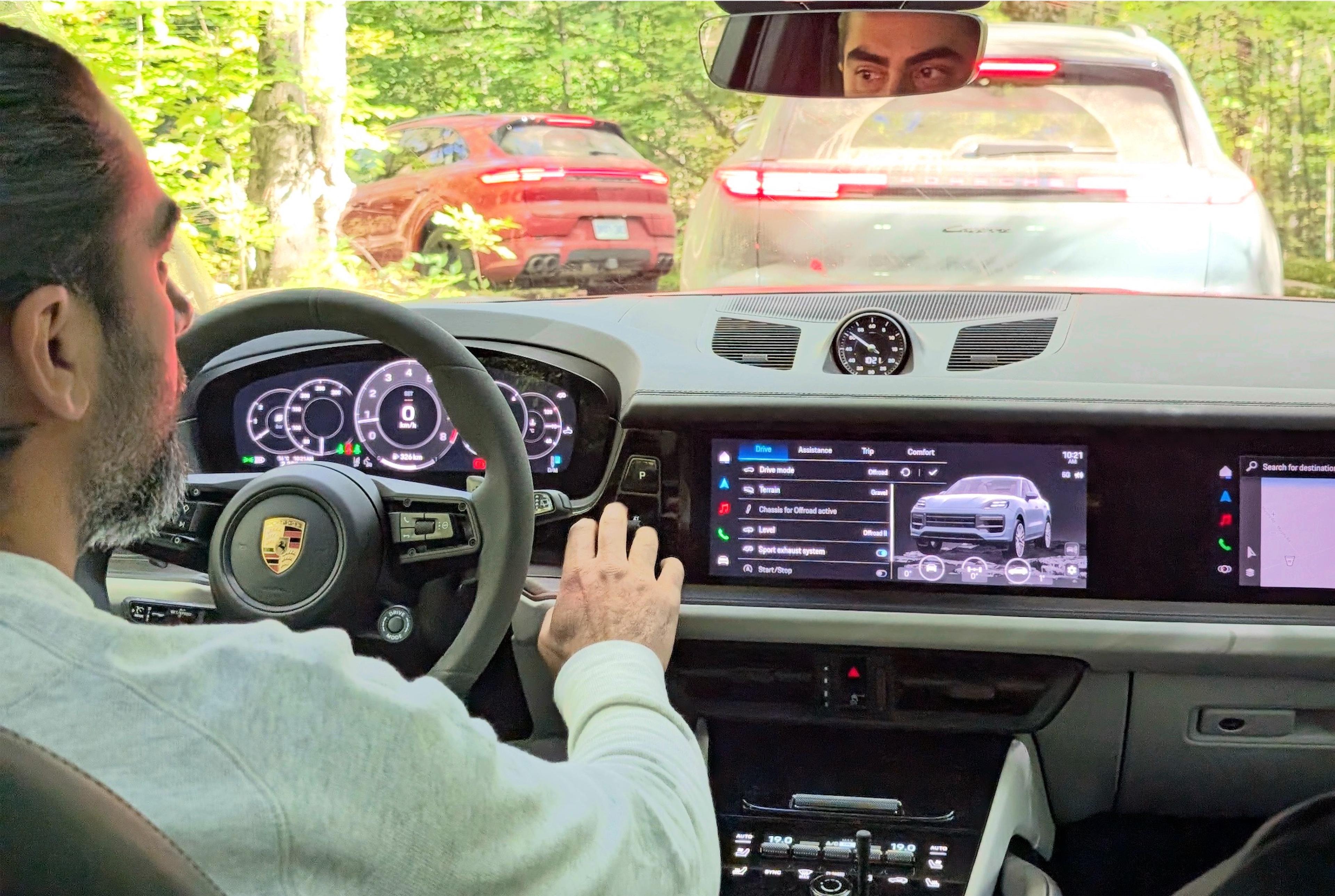 2026 Porsche Roadshow Canada Offroad Cayenne GTS driver view