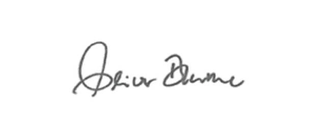 Oliver Blume Signature