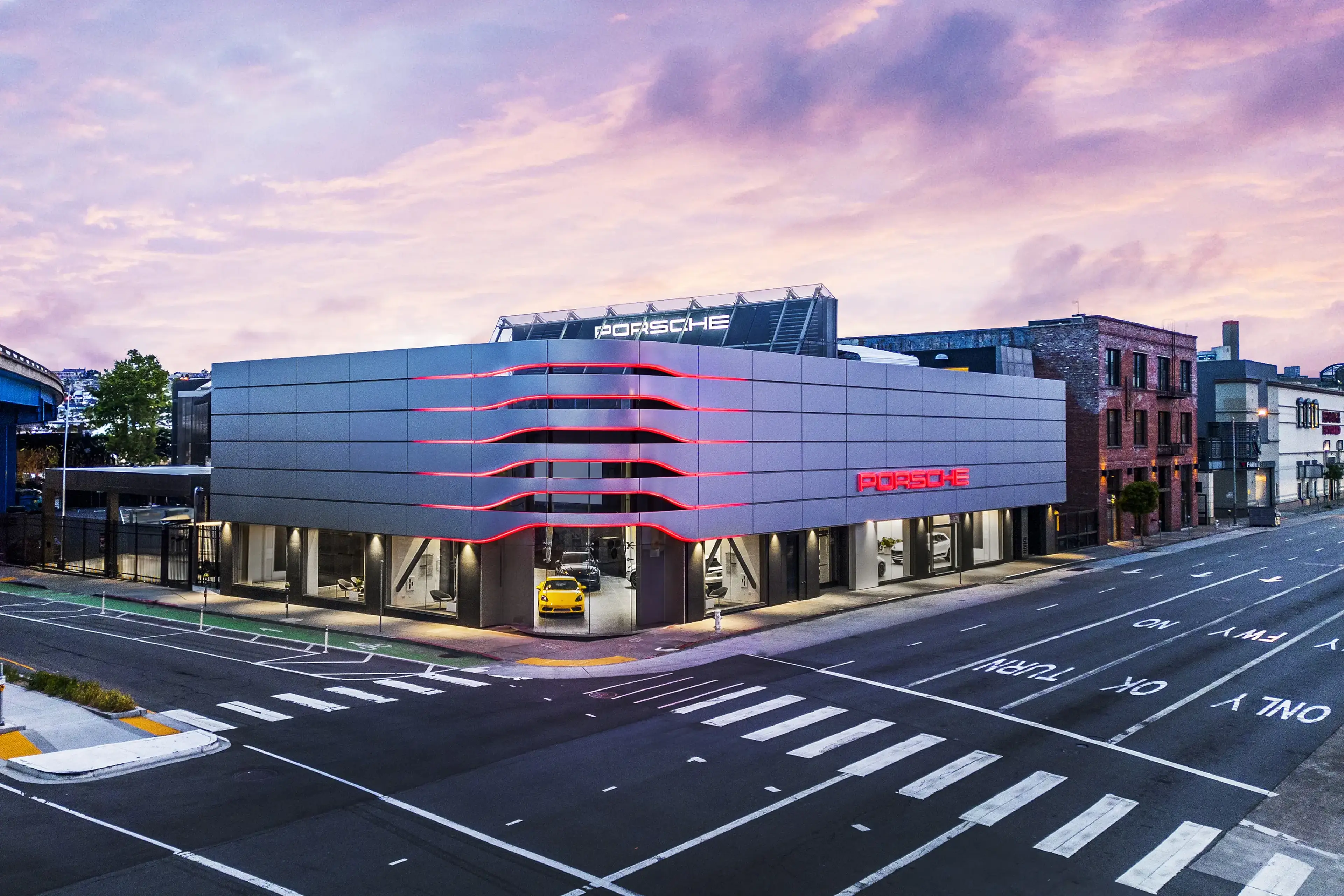 Porsche San Francisco dealership exterior on 8th Street