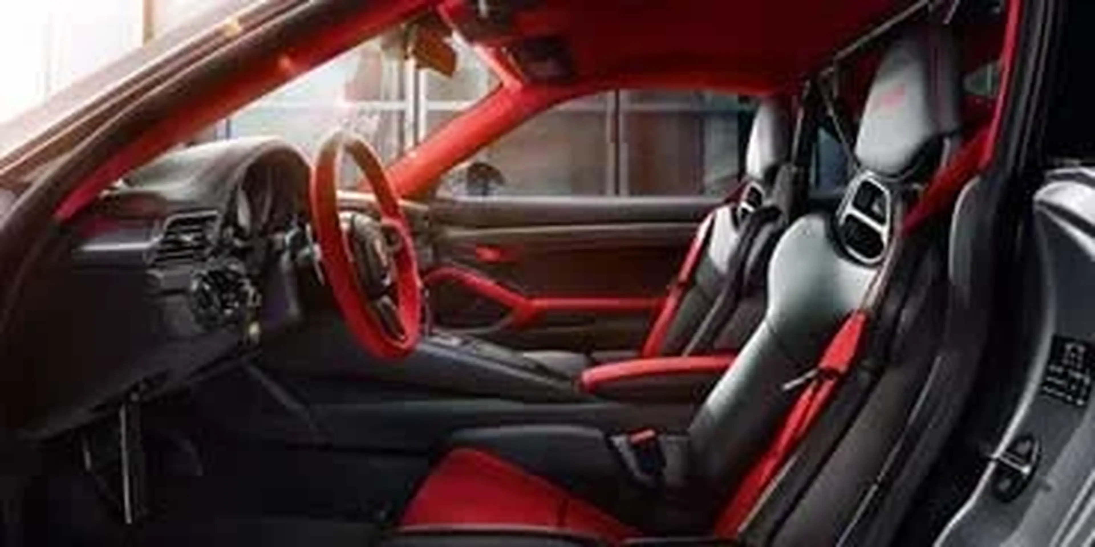 Porsche 911 GT2 RS red interior with racing seats