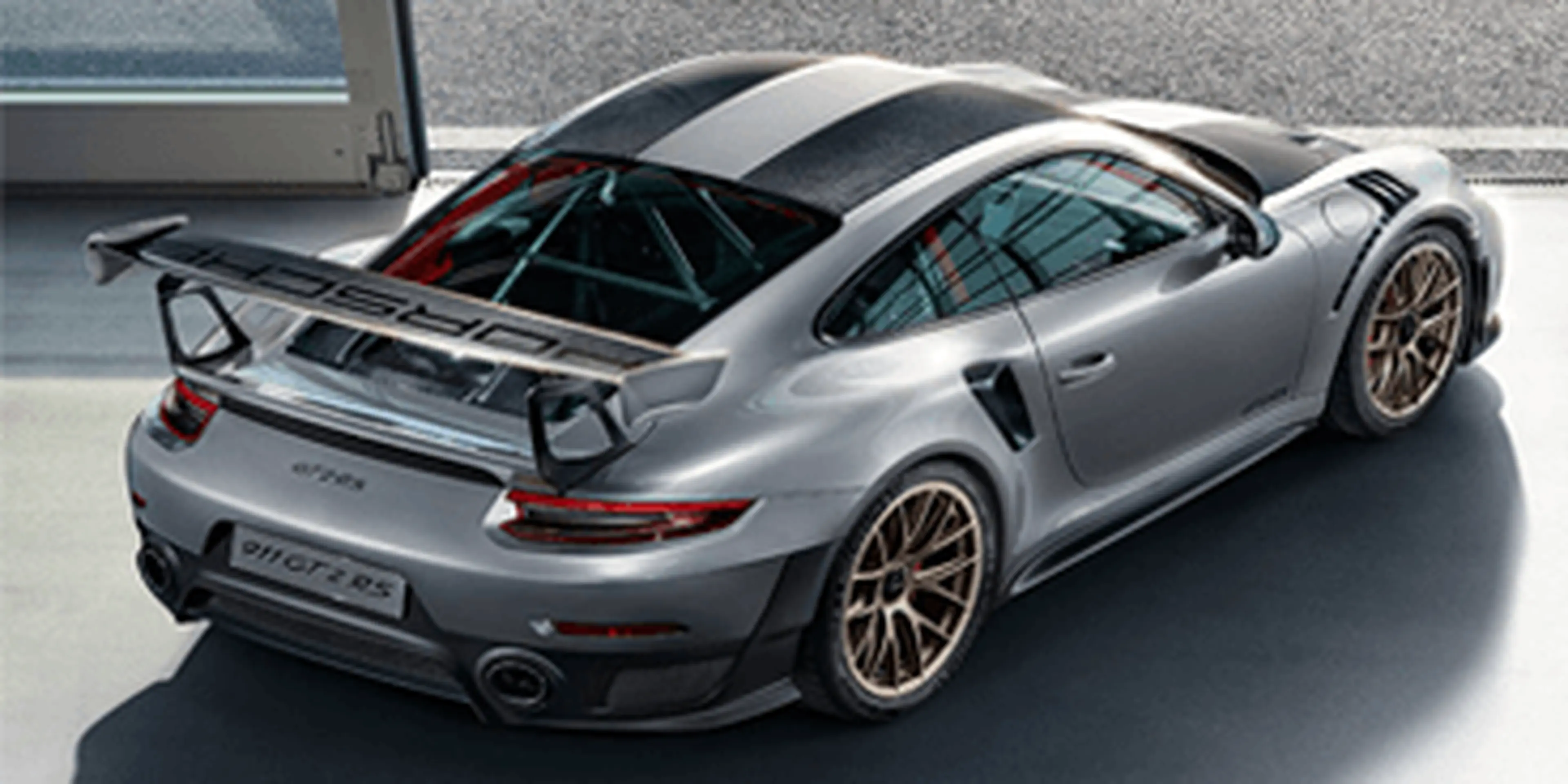 Porsche 911 GT2 RS rear three-quarter view