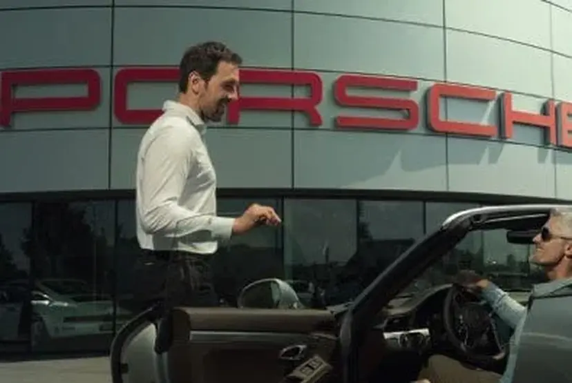 Porsche San Francisco sales advisor in the showroom