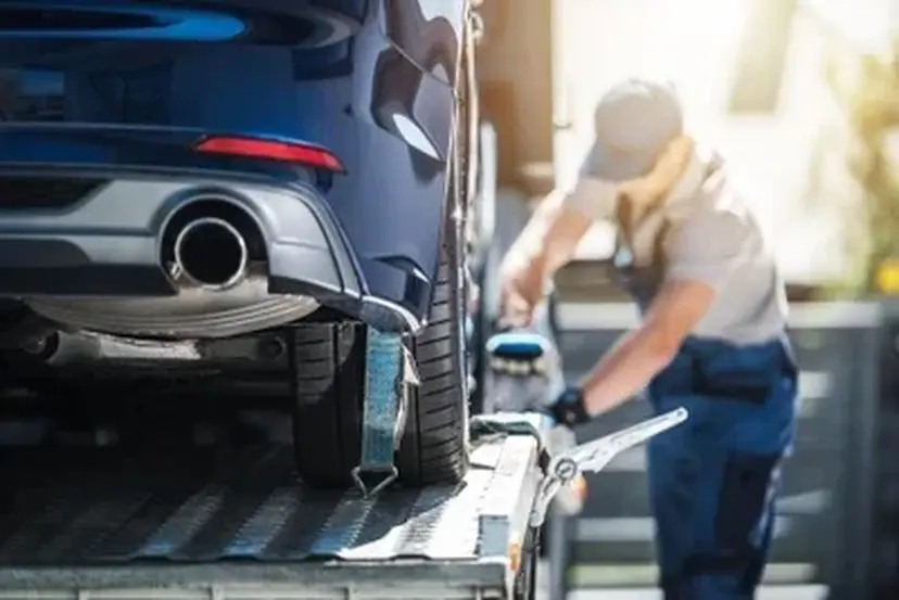 Porsche Marin technician preparing a vehicle for pick-up