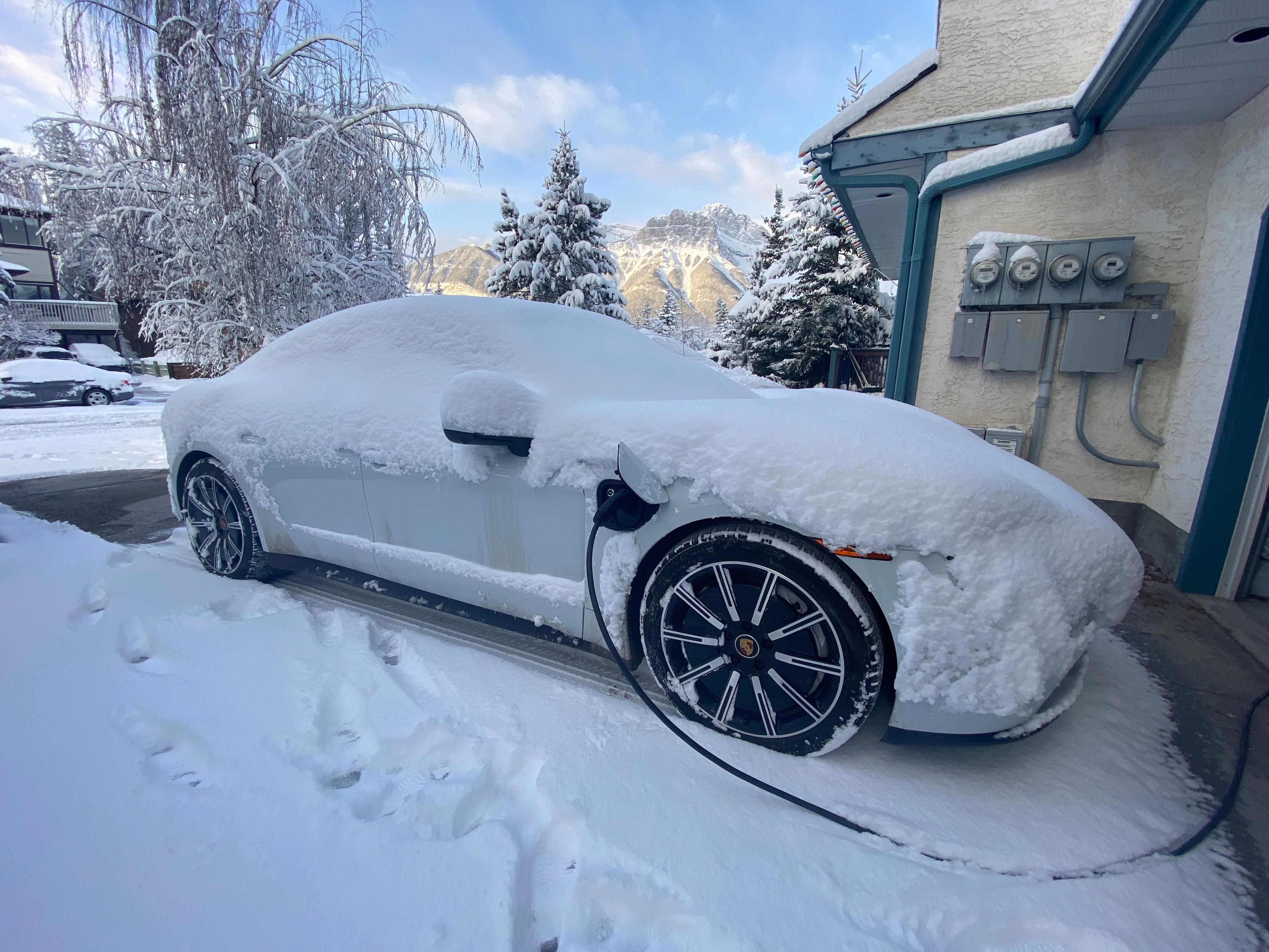 Snow Covered Taycan