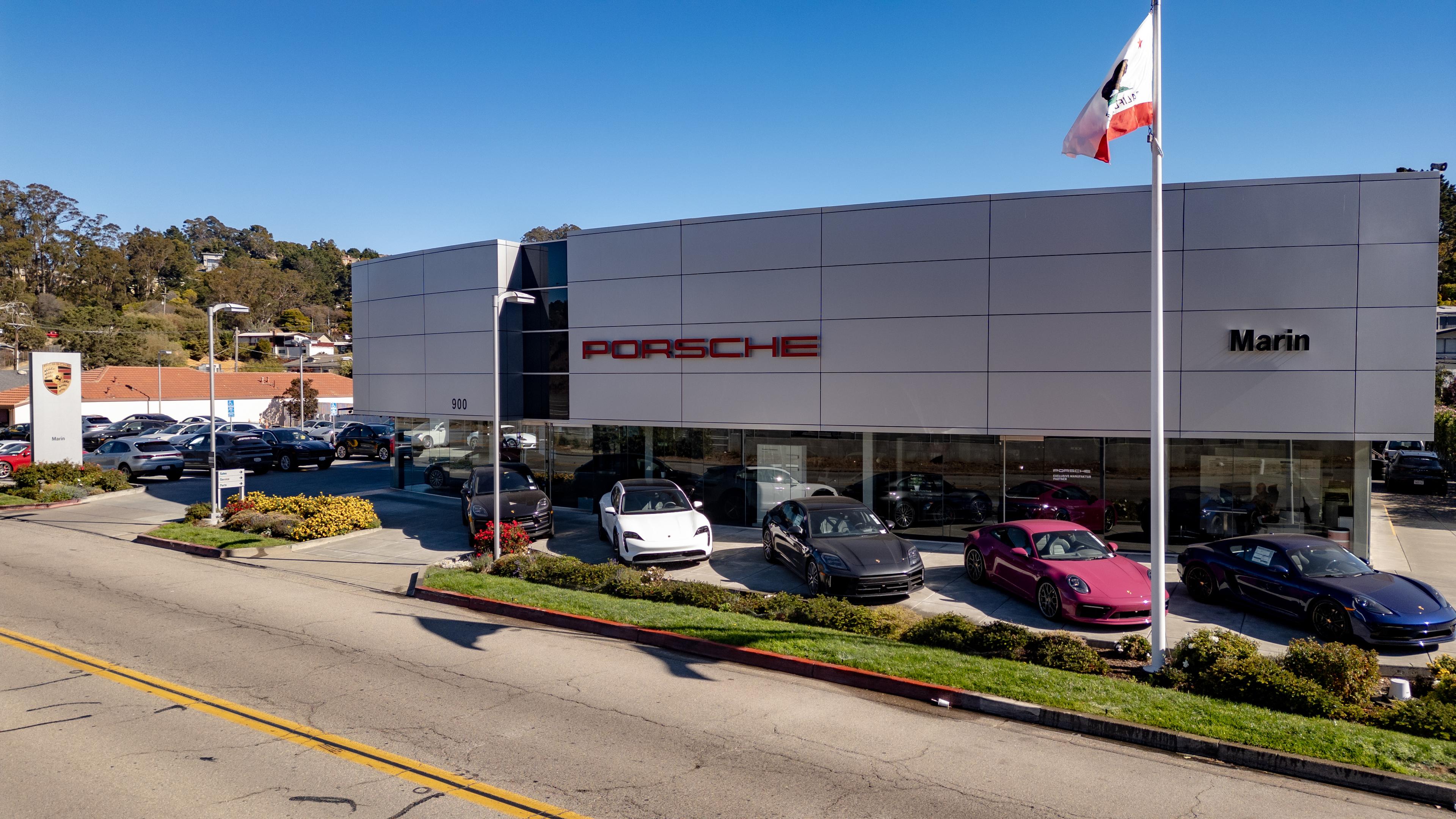 Storefront of Porsche Marin