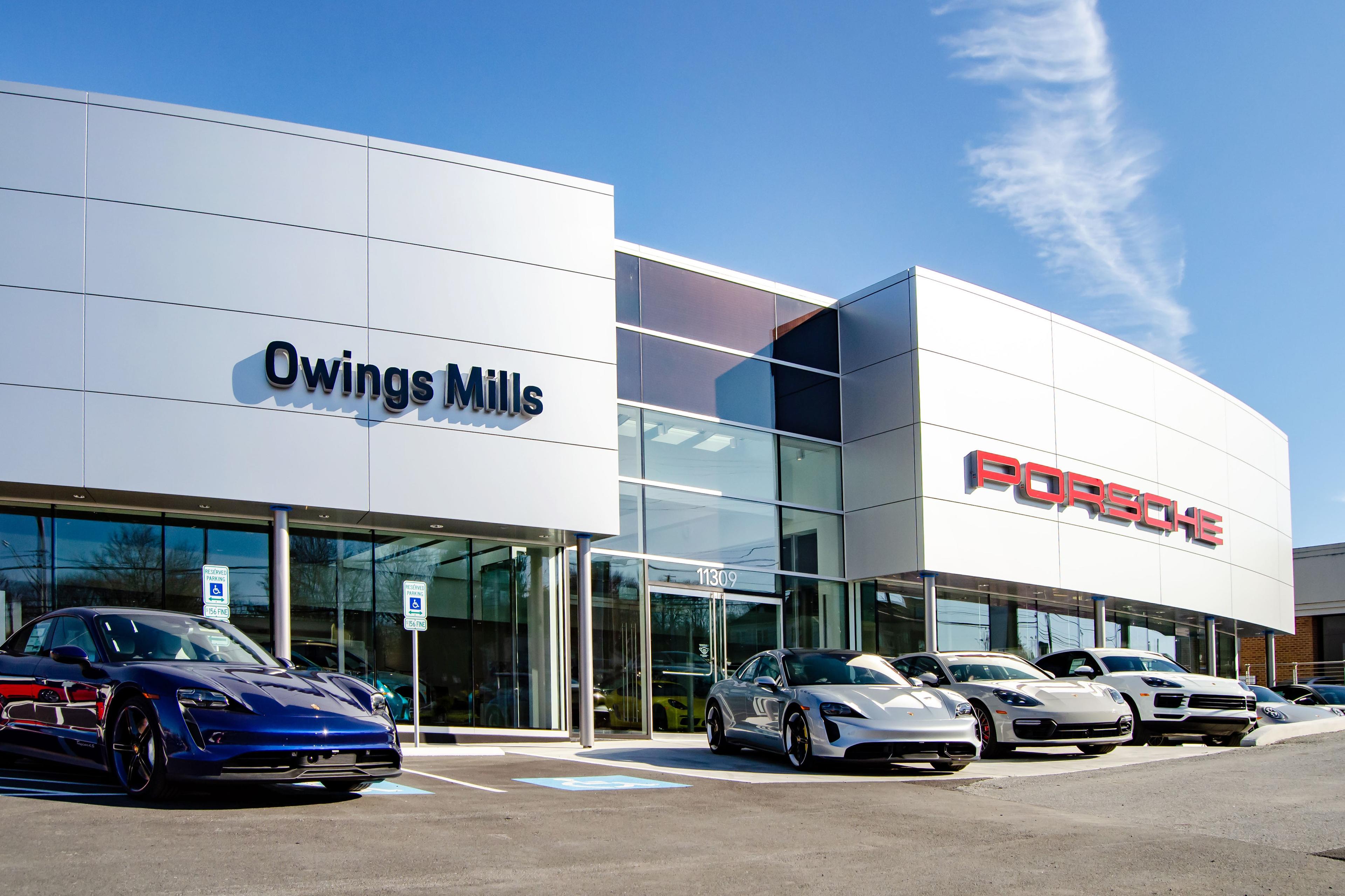 Store front elevation image of Porsche Owings Mills at 11309 Reisterstown RD Owings Mills Maryland 21117