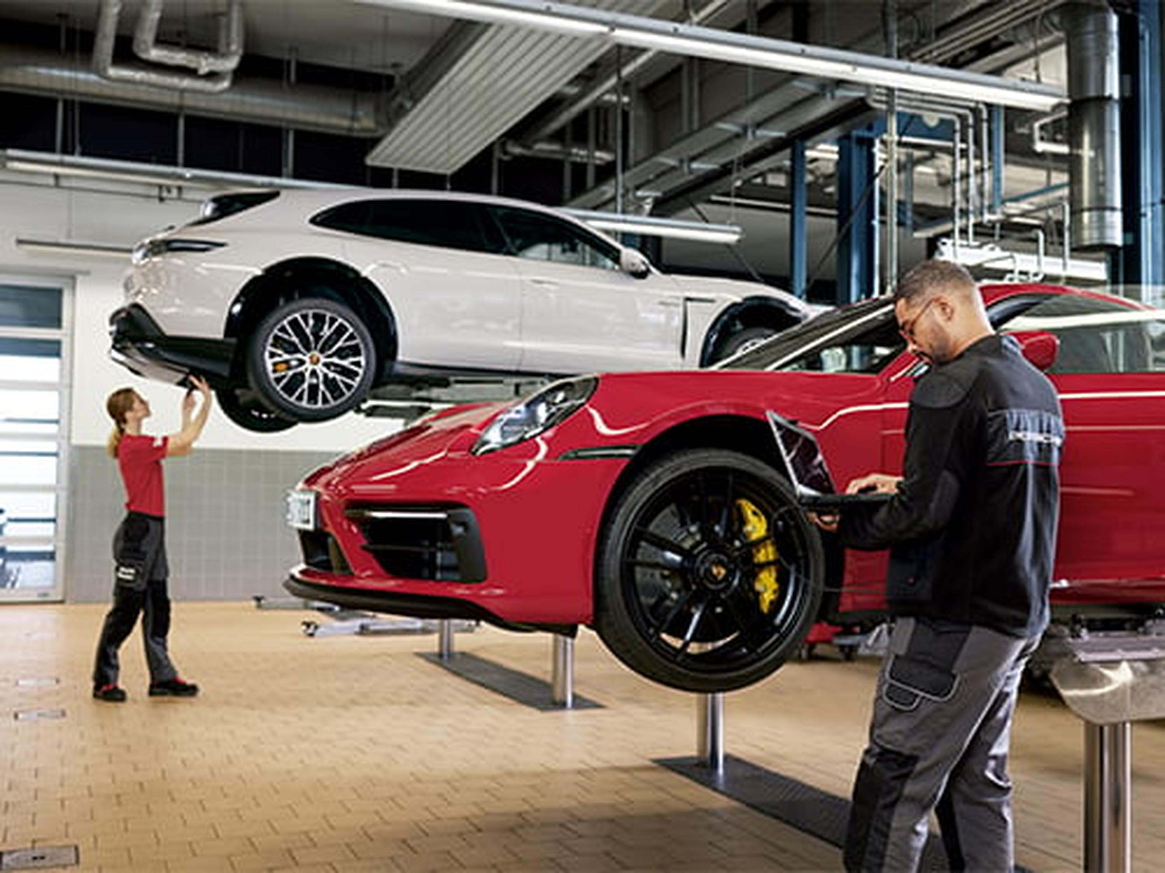 Porsche Service – Werkstattsituation BEV, ICE