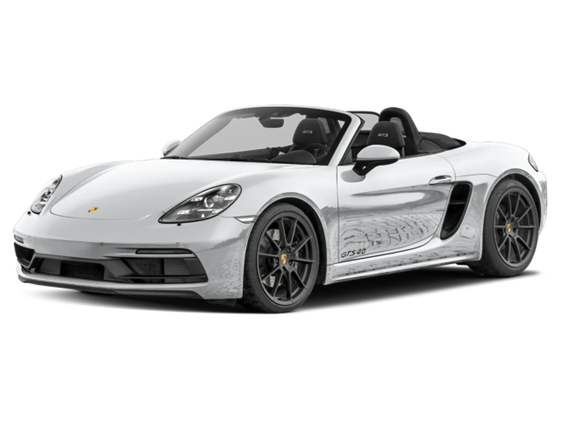 2025 Porsche 718 Boxster in white with top down