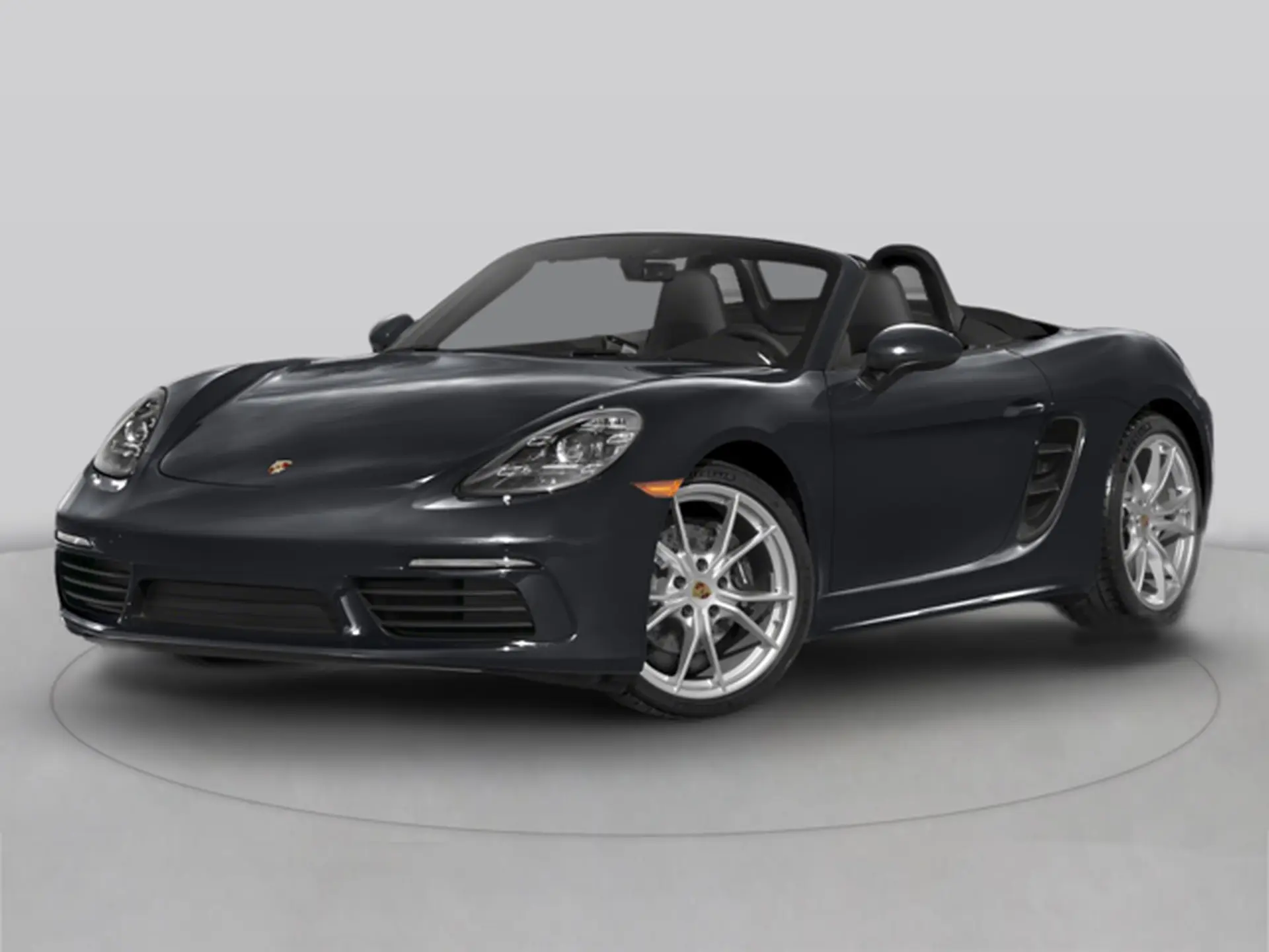 2025 Porsche 718 Boxster in Black with top down