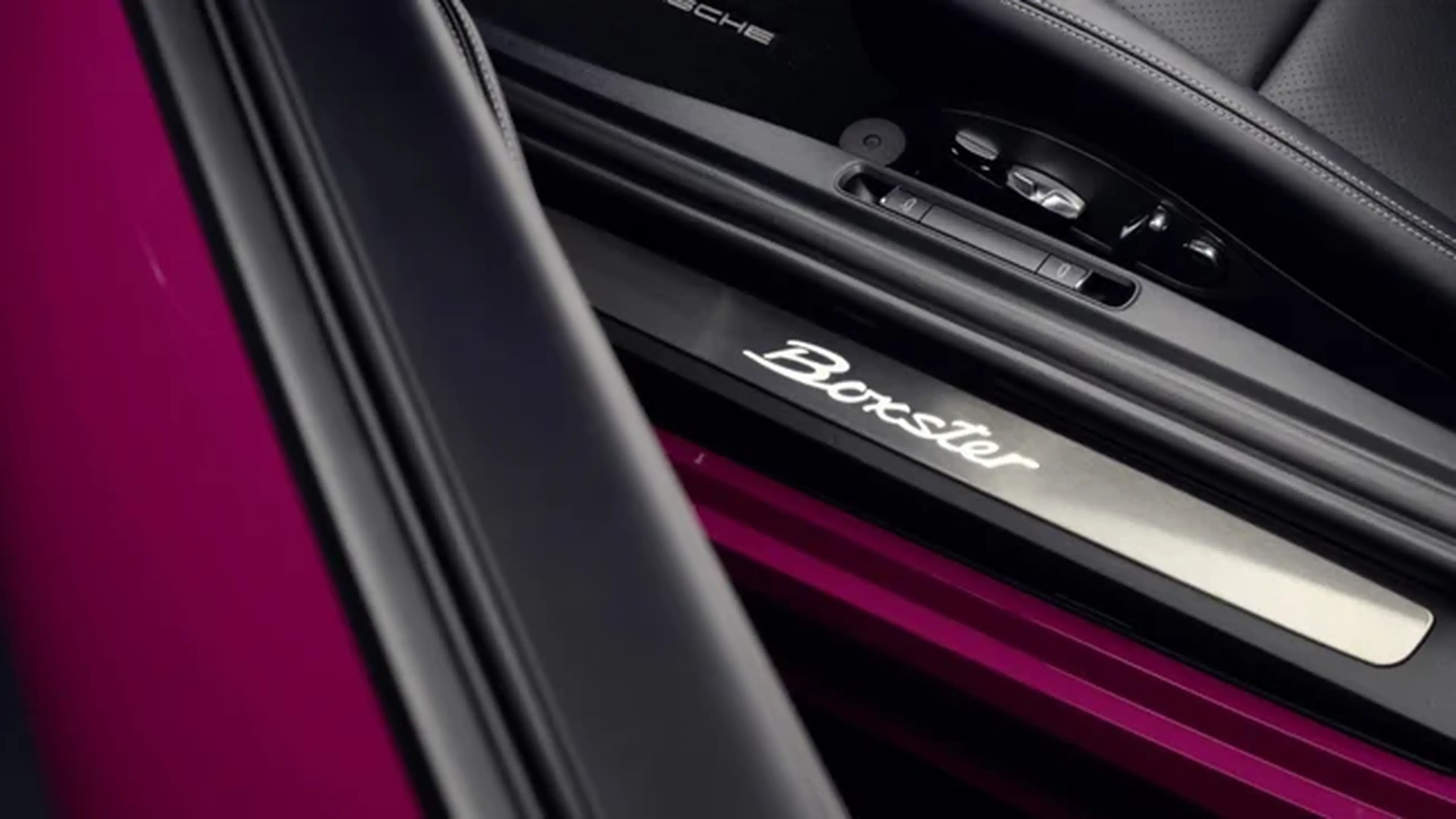 Porsche 718 Boxster door sill badge