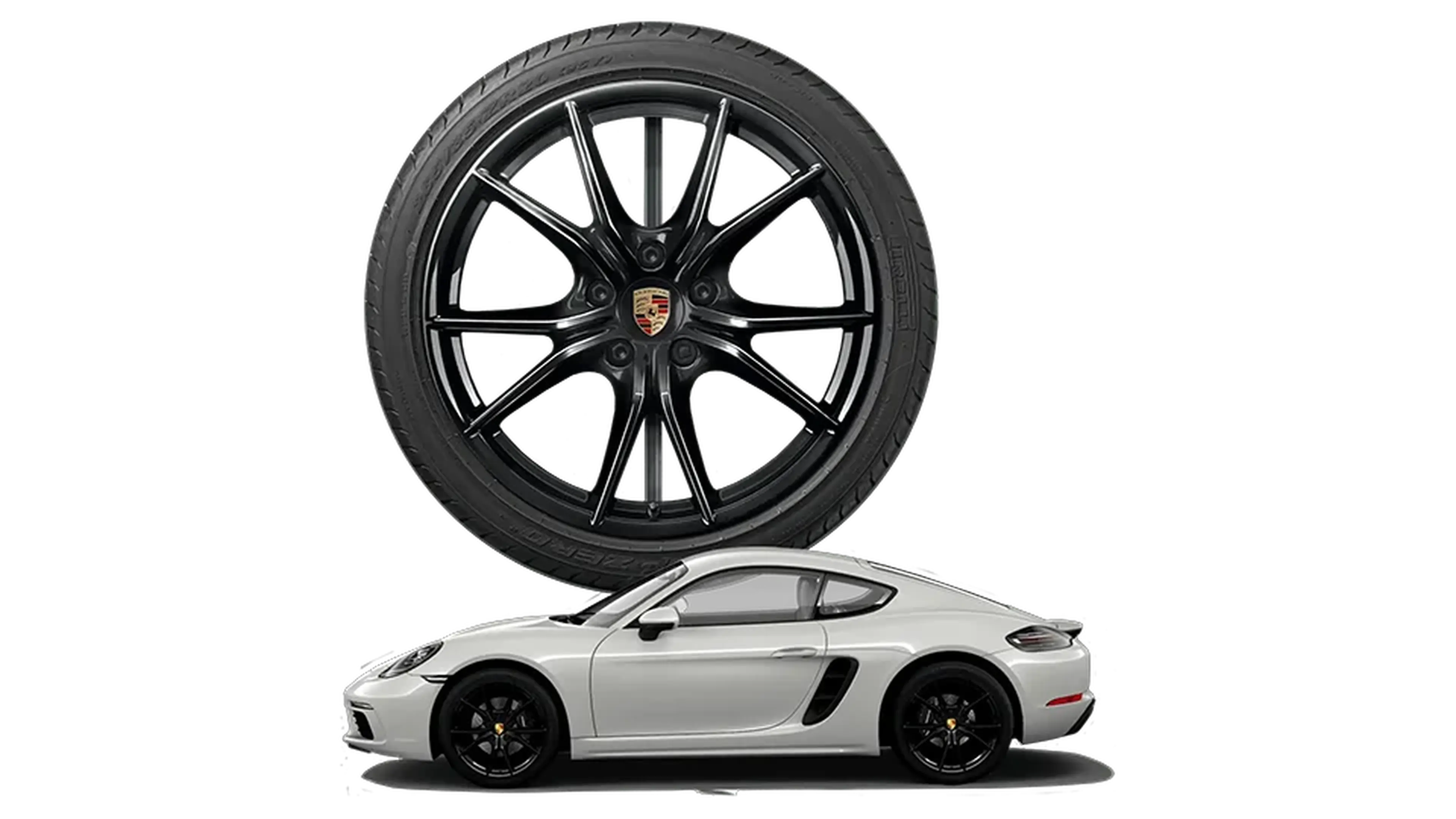 20-inch Carrera S, painted in black (satin-gloss)