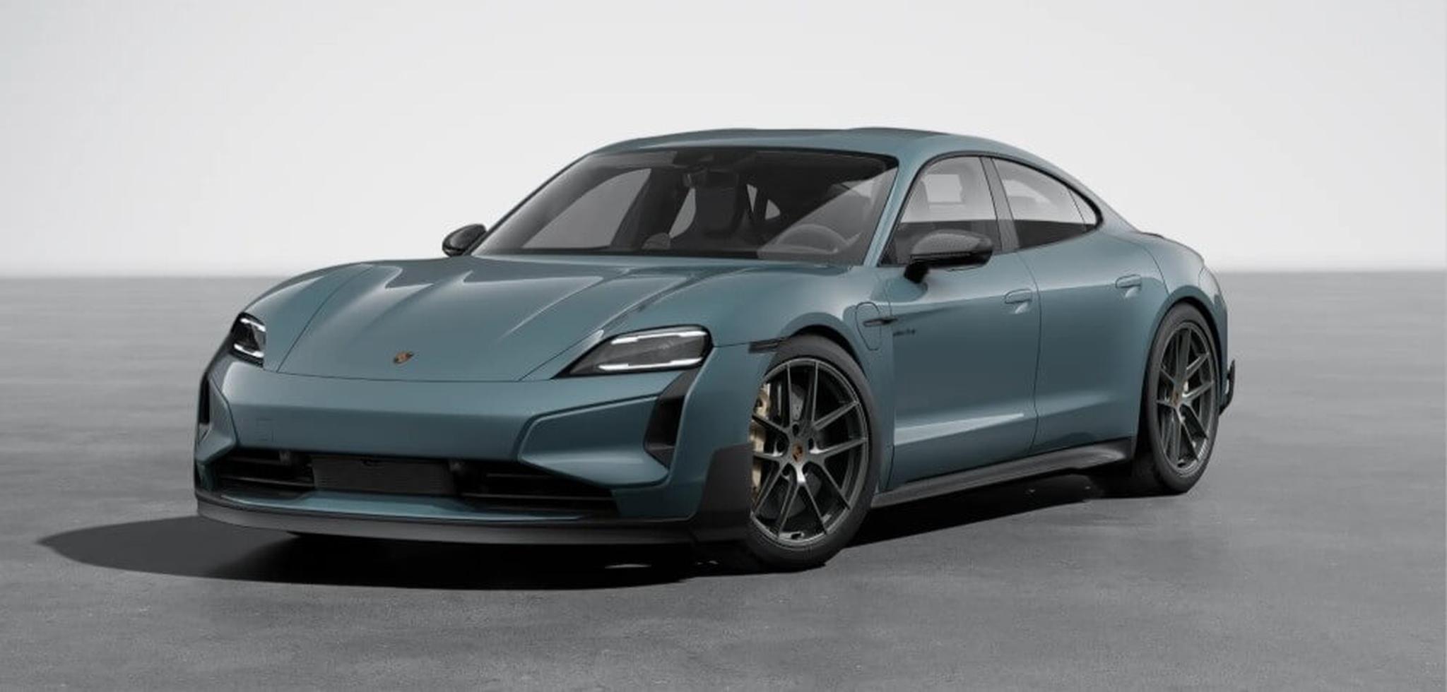 2026 Porsche Taycan Turbo GT In Pale Blue Metallic - Feature Image