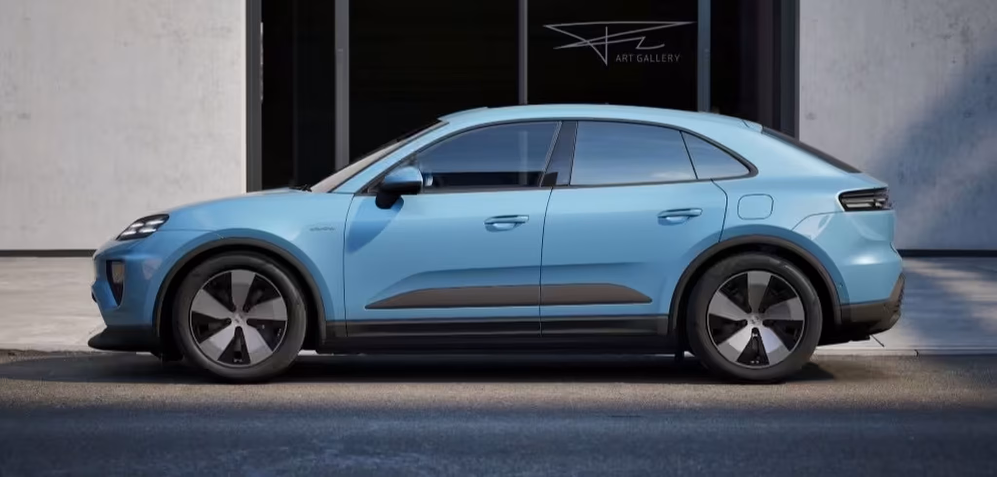 2027 Porsche Macan 4 Electric In Frozen Blue Metallic - Feature Image