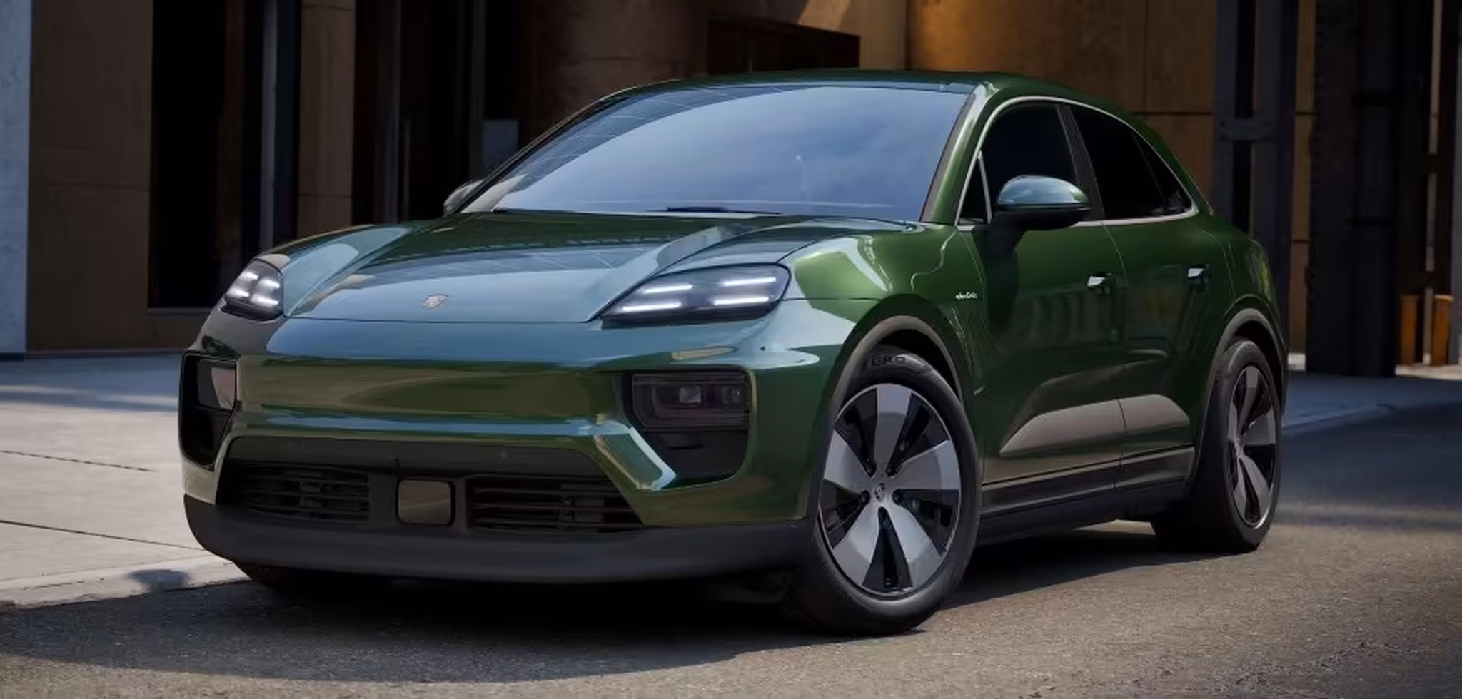 2027 Porsche Macan Electric In Oak Green Metallic Neo - Feature Image
