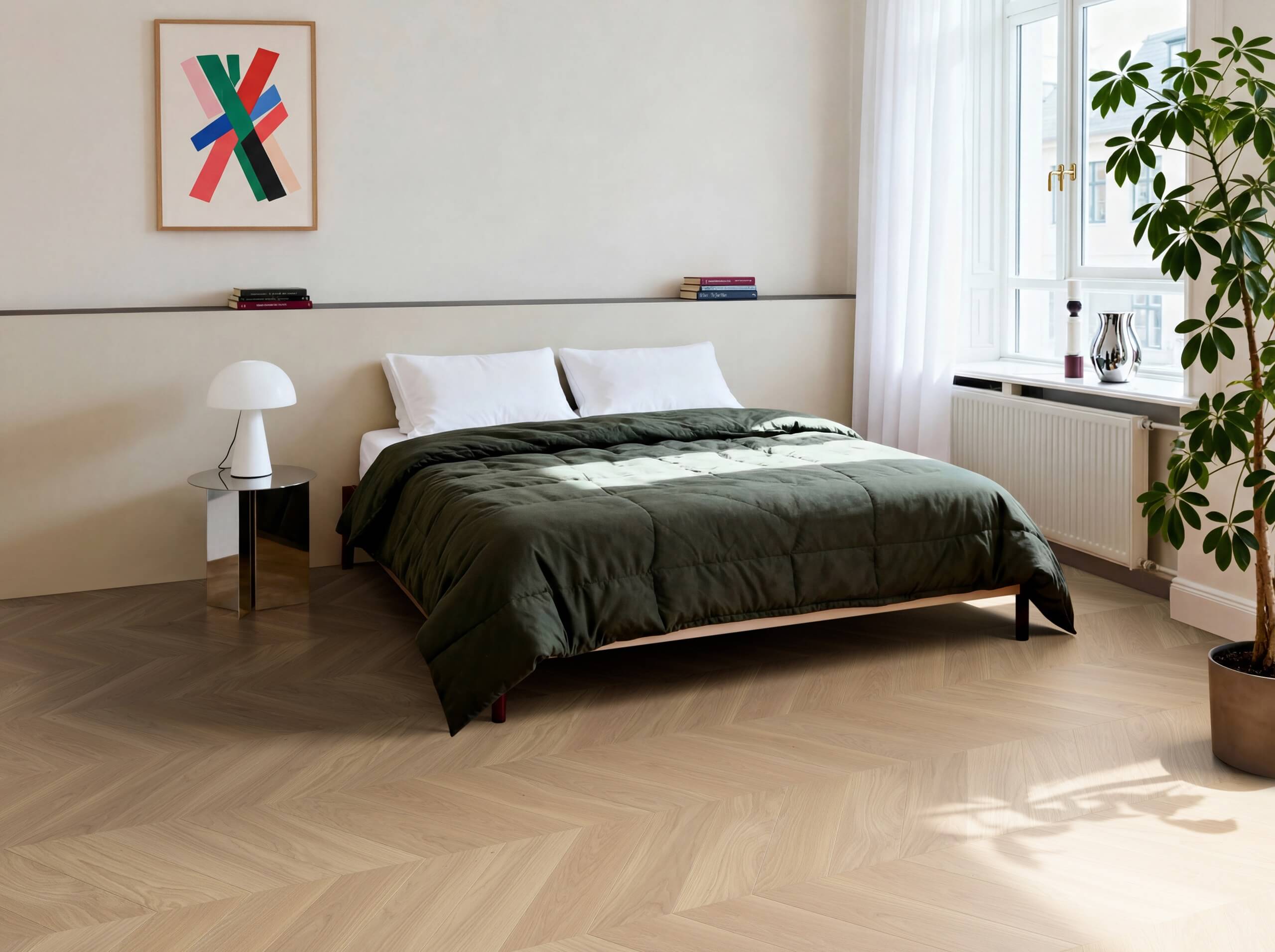 BOEN Chevron wood floors with V-shaped pattern