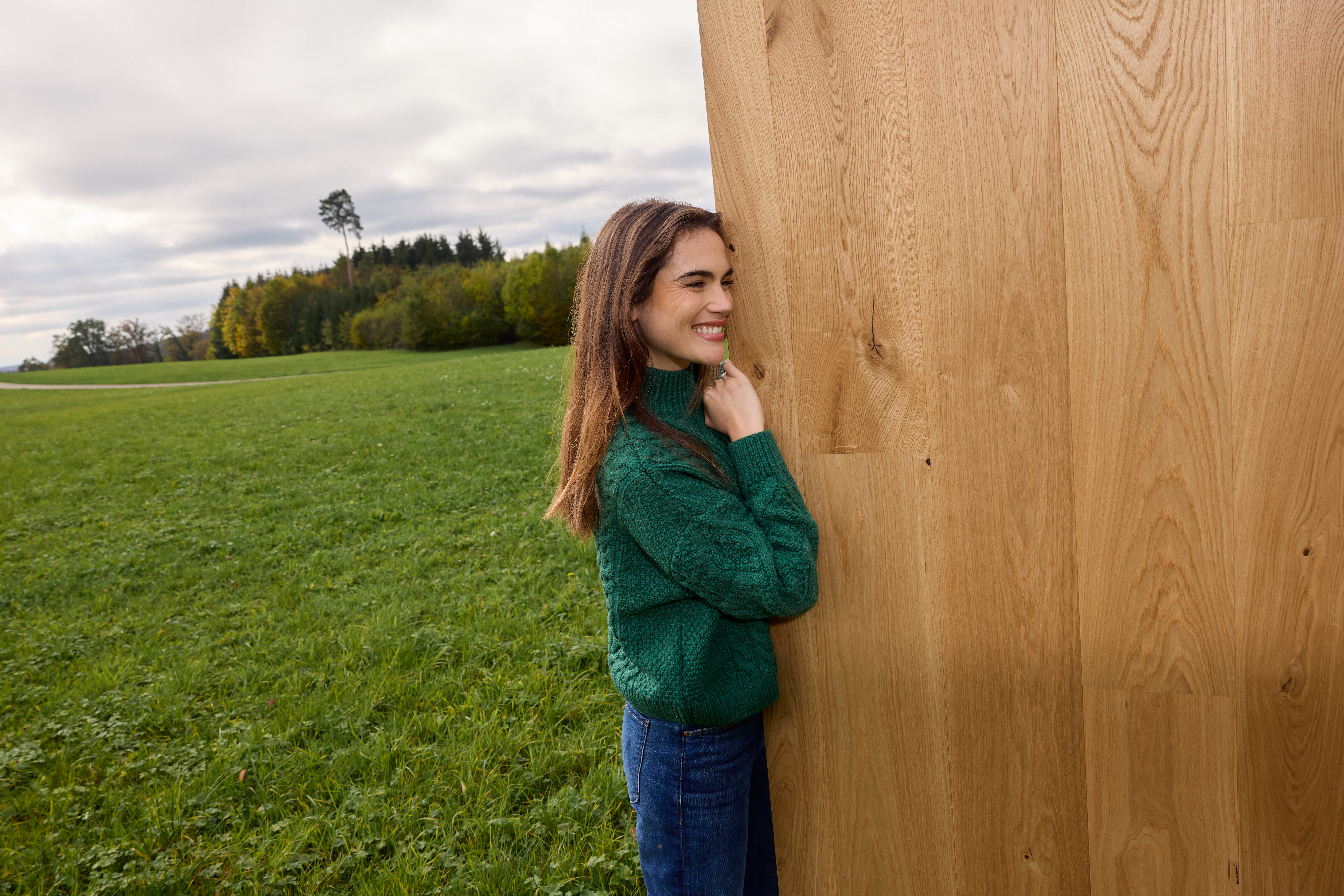Natural wood floors in nature