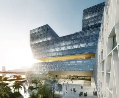 "Modern architectural building with glass facade featuring Scott Bader composites for structural integrity and aesthetic design" [G]