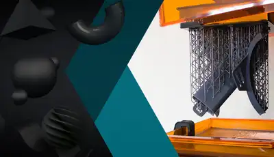 "3D printer creating composite parts with Scott Bader resins, showcasing advanced manufacturing technology" [G]