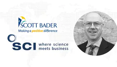 "Scott Bader corporate branding with SCI partnership logo - advancing composites and adhesives innovation" [G]