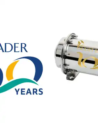 "Scott Bader 100 Years logo alongside industrial pressure vessel, showcasing structural adhesives and composites applications" [G]