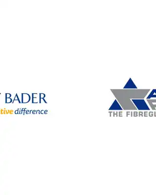 "Scott Bader and Allied Fibreglass company logos side by side, representing partnership in composites and resins" [G]