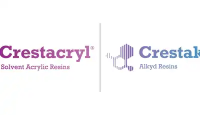 "Scott Bader Crestacryl and Crestakyd resin product logos - specialized solvent acrylic and alkyd resins for composites" [G]