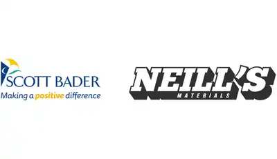 "Scott Bader and Neill's Enterprises logos side by side, representing partnership in composites and adhesives solutions" [G]
