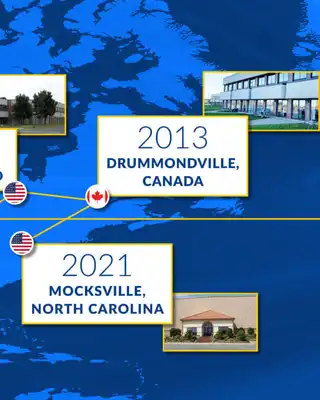 "Scott Bader 80 years timeline showing global expansion of facilities for composites, resins and adhesives manufacturing" [G]