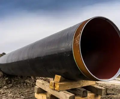 Large industrial pipeline section coated with Scott Bader protective resins and composites for structural integrity [G]