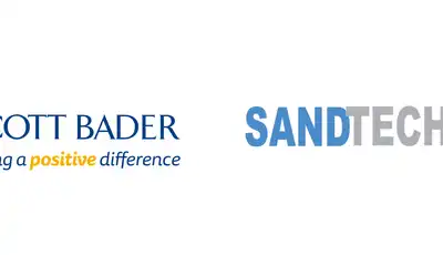 Scott Bader and Sandtech logos, makers of resins, gelcoats, and structural adhesives for composites. [G]