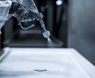"Spray application of Scott Bader resins during composite manufacturing process for precision coating" [G]