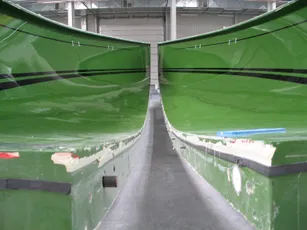 "Green boat hull manufacturing using Scott Bader gelcoats and composites in a production facility" [G]