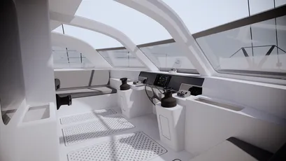 Boat cockpit interior with Scott Bader gelcoats and composites for marine applications [G]