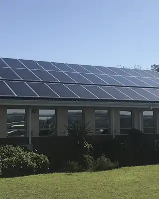 "Solar panels installed on Scott Bader facility roof, supporting sustainable manufacturing of composites and resins" [G]